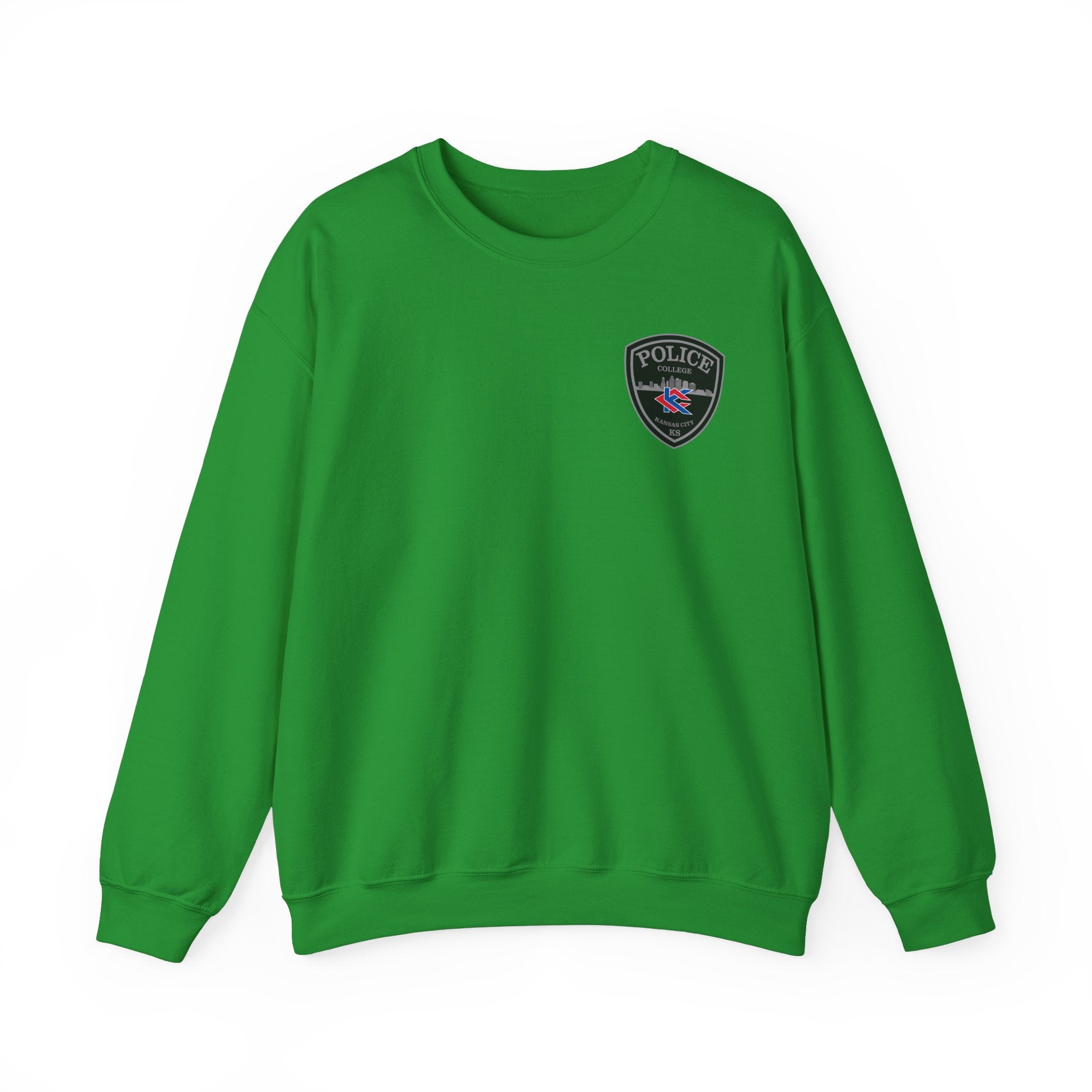 Kansas City College Police Patch Grey - Unisex Heavy Blend™ Crewneck Sweatshirt