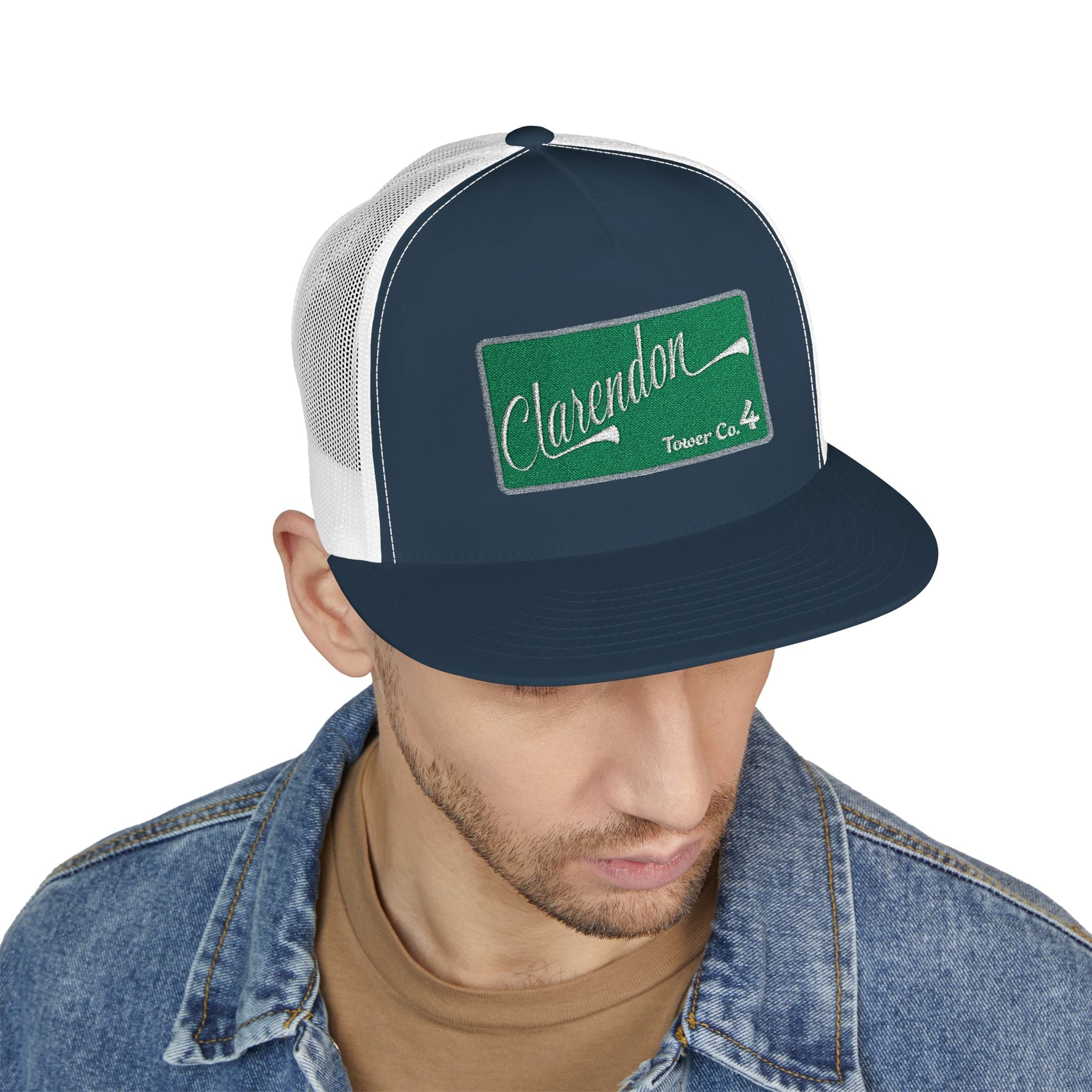 Arlington Clarendon Tower 4  - 5 Panel Trucker Cap (Embroidery)