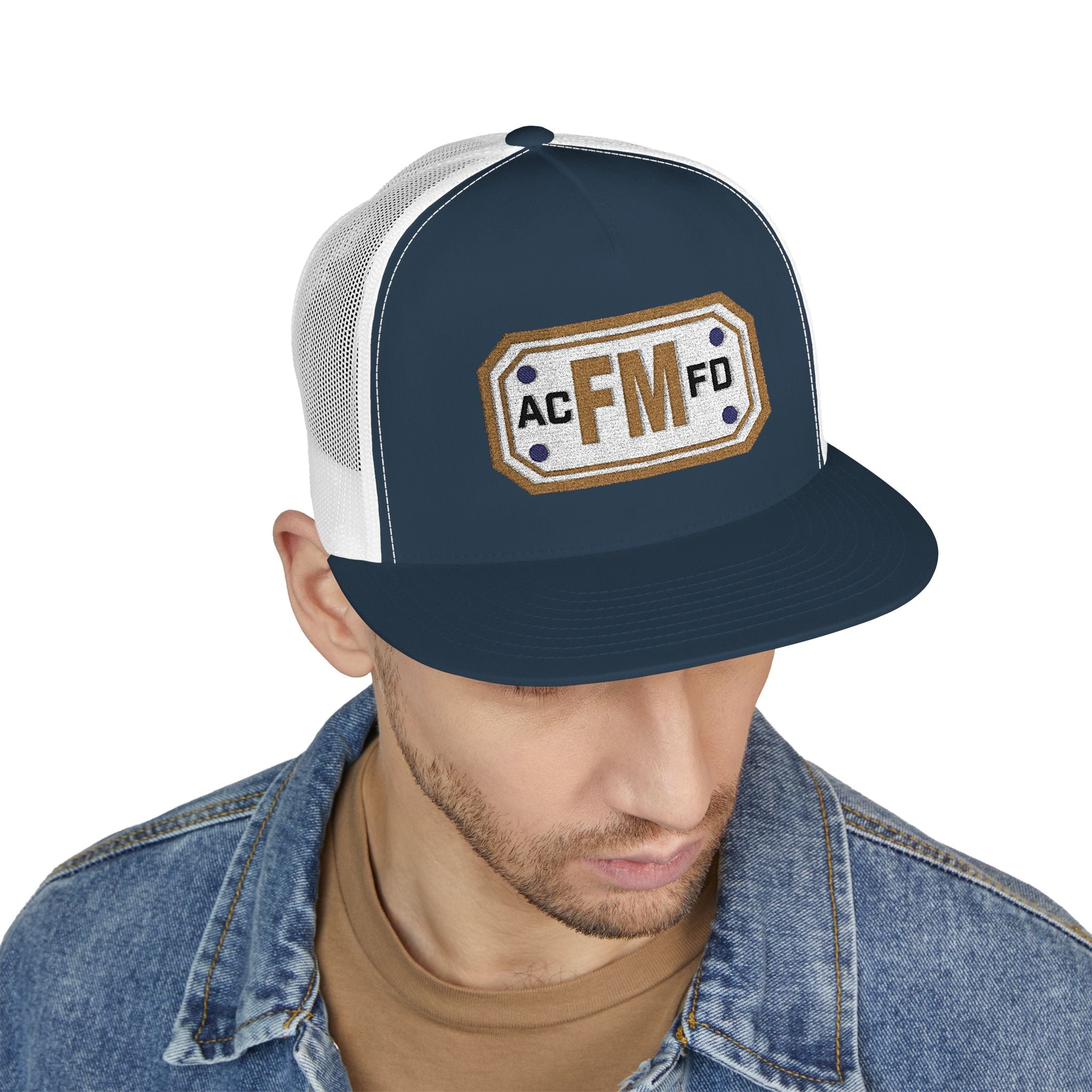 Arlington Fire Marshal Gold - 5 Panel Trucker Cap (Embroidery)