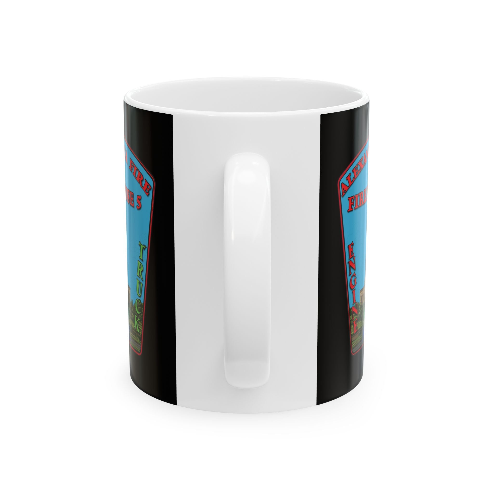 Alexandria Fire Station 5  - Black Mug, (11oz, 15oz)