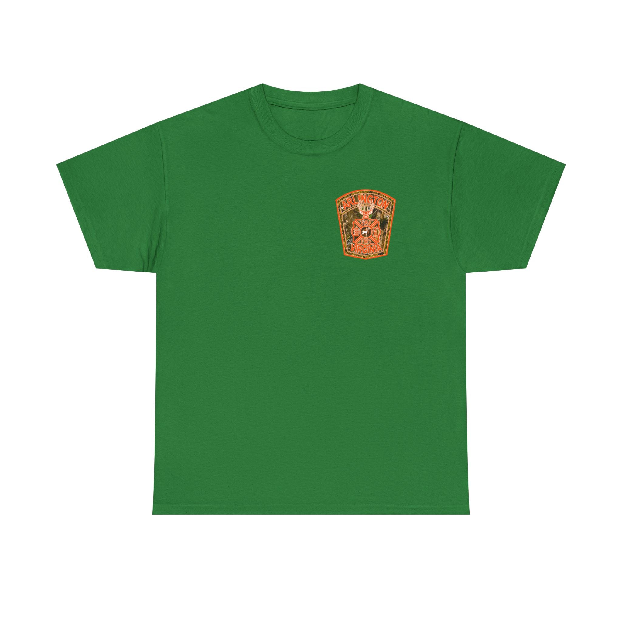 Heavy Cotton Unisex Tee - Arlington Camo Deer Hunter