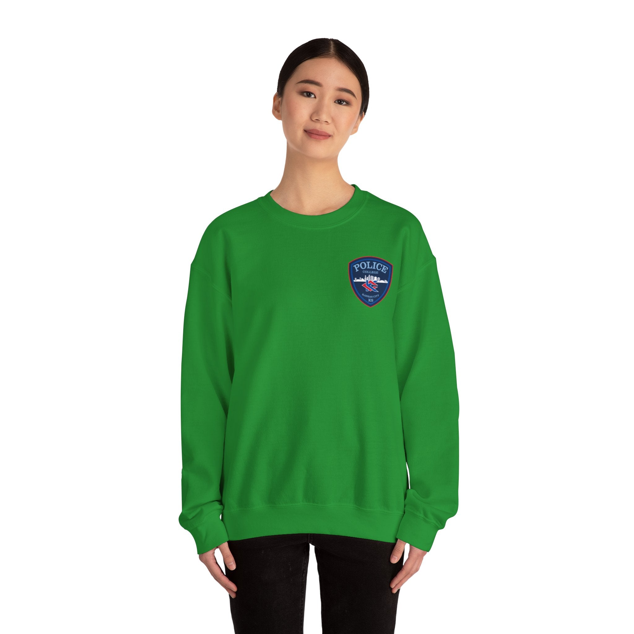 Kansas City College Police Blue Patch - Unisex Heavy Blend™ Crewneck Sweatshirt
