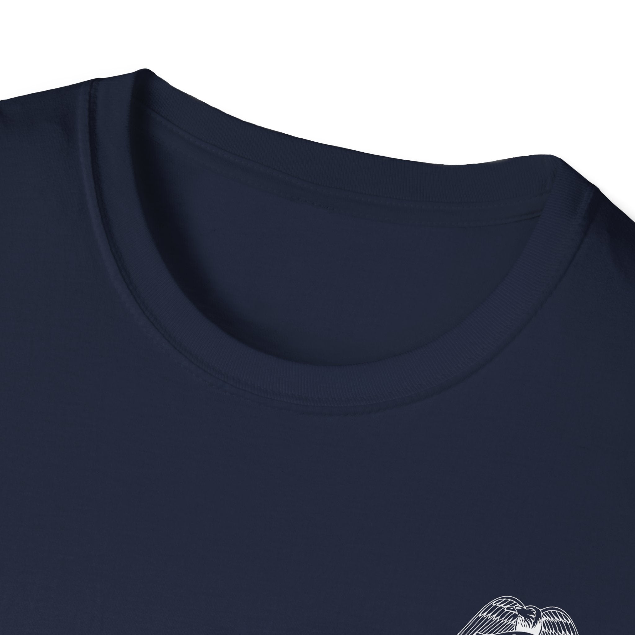 KCKCC Chief Badge White outline - Gildan 64000 Unisex Softstyle T-Shirt