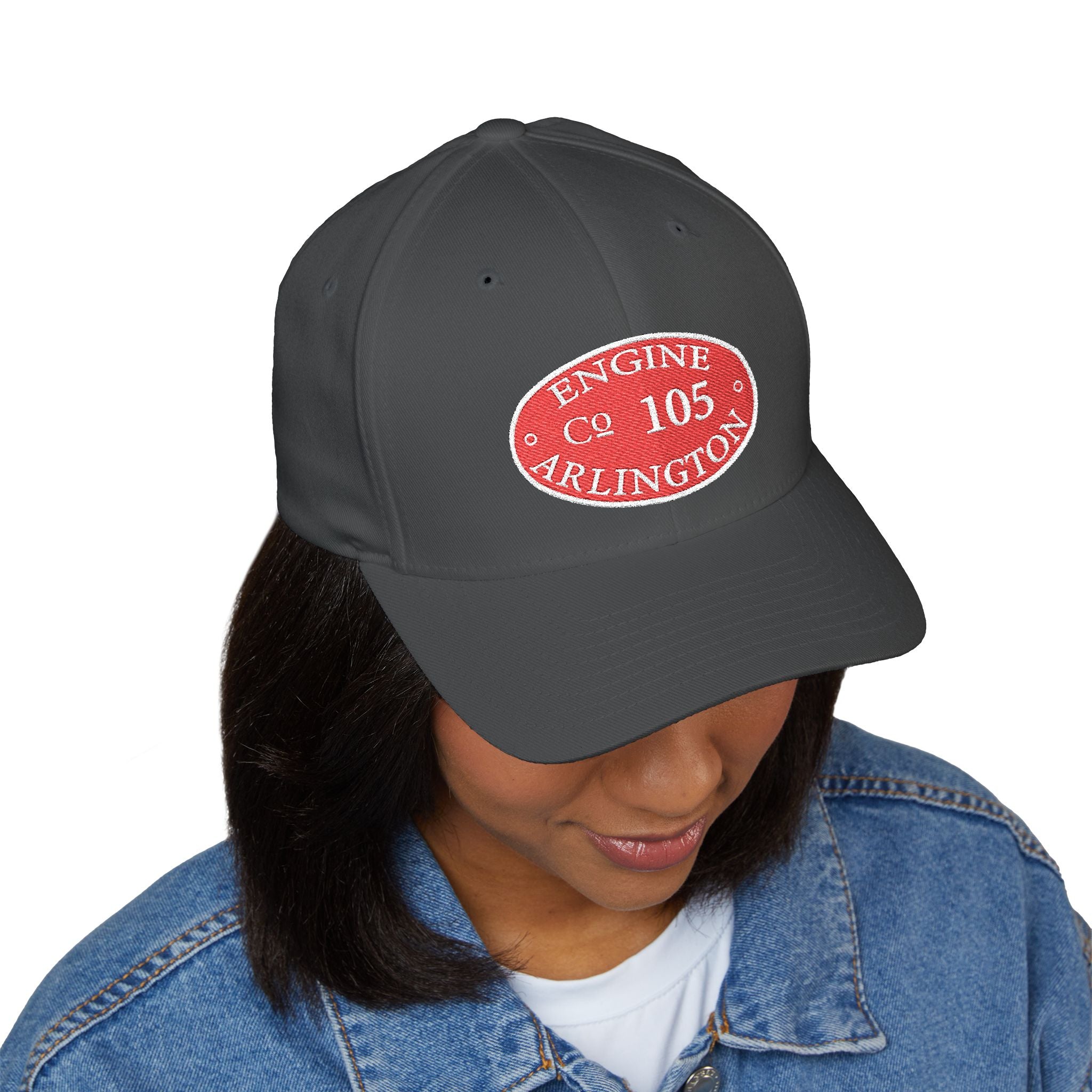 Arlington Engine 5 Circle Patch - FLEXFIT Closed-Back Structured Cap (Embroidery)