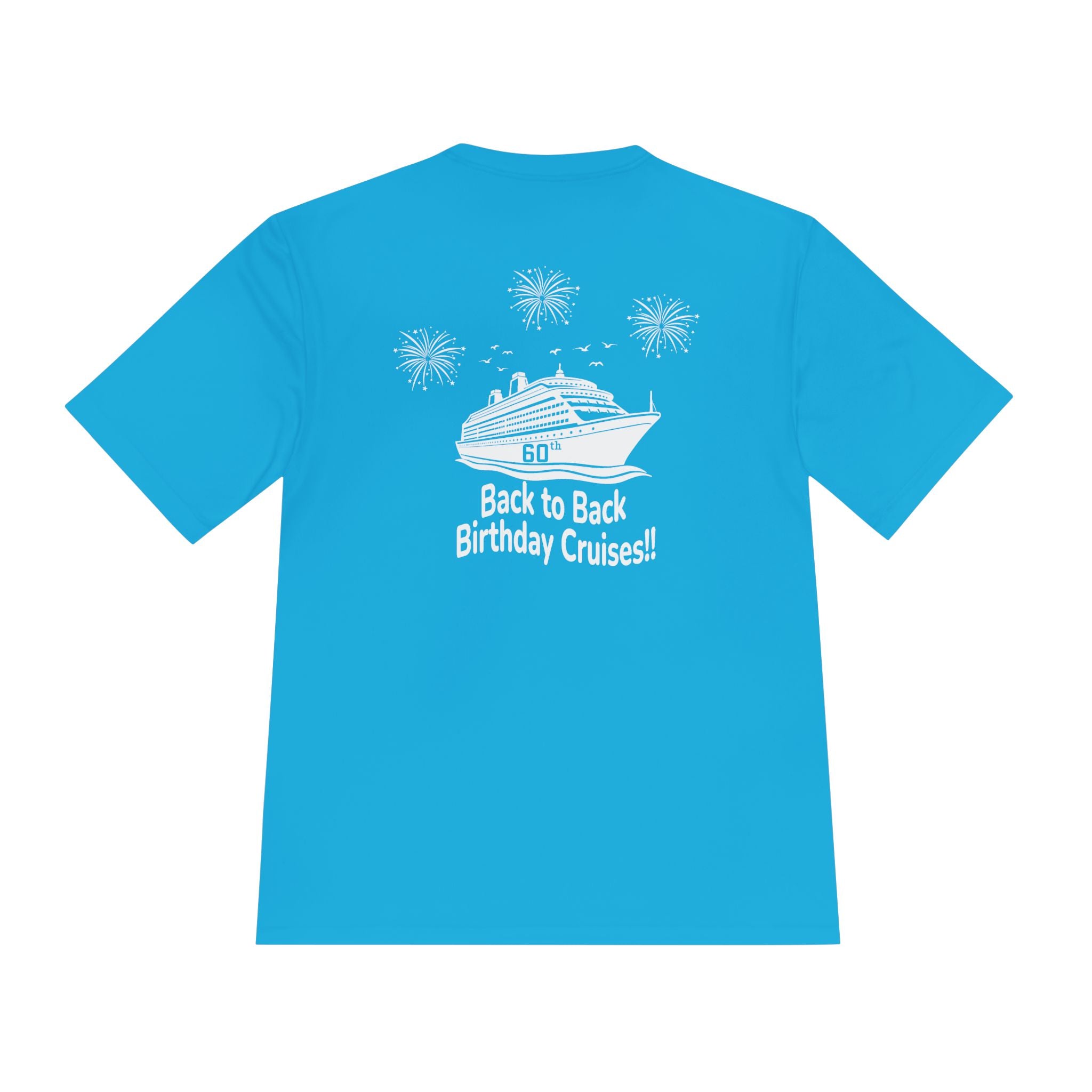 Diane Birthday Cruise White Text- Unisex Moisture Wicking Tee