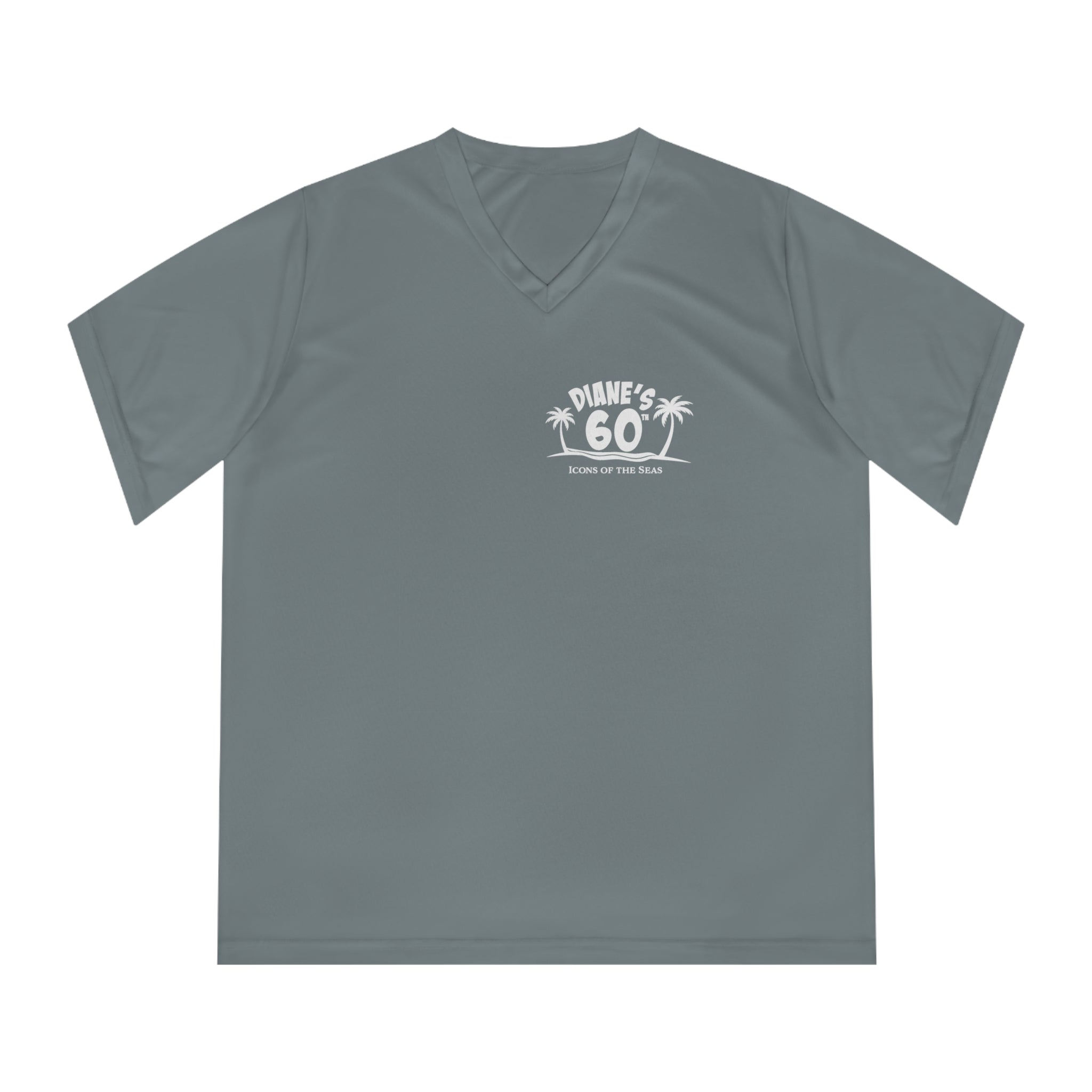 Diane Birthday Cruise White logo - Women's Performance V-Neck T-Shirt