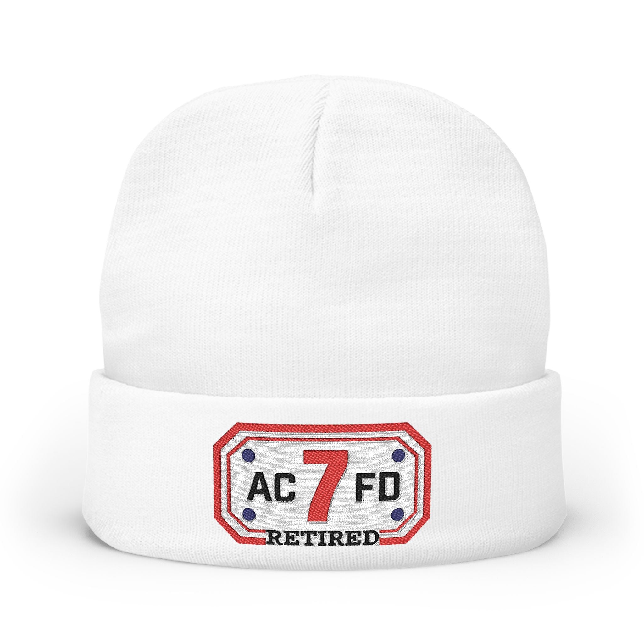 Retired Arlington Engine 7 - Knit Beanie (Embroidery)
