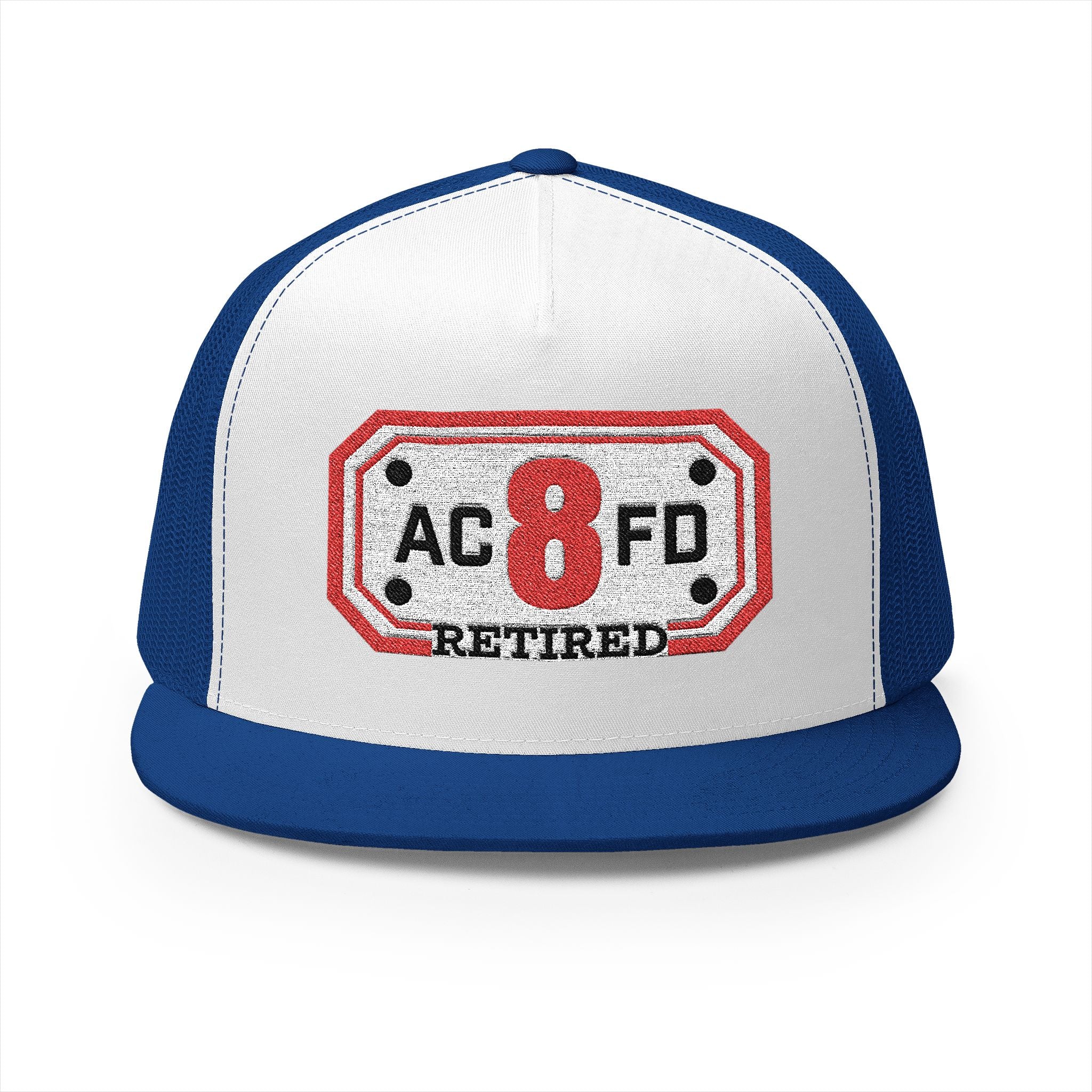 Retired Arlington Engine 8 - 5 Panel Trucker Cap (Embroidery)