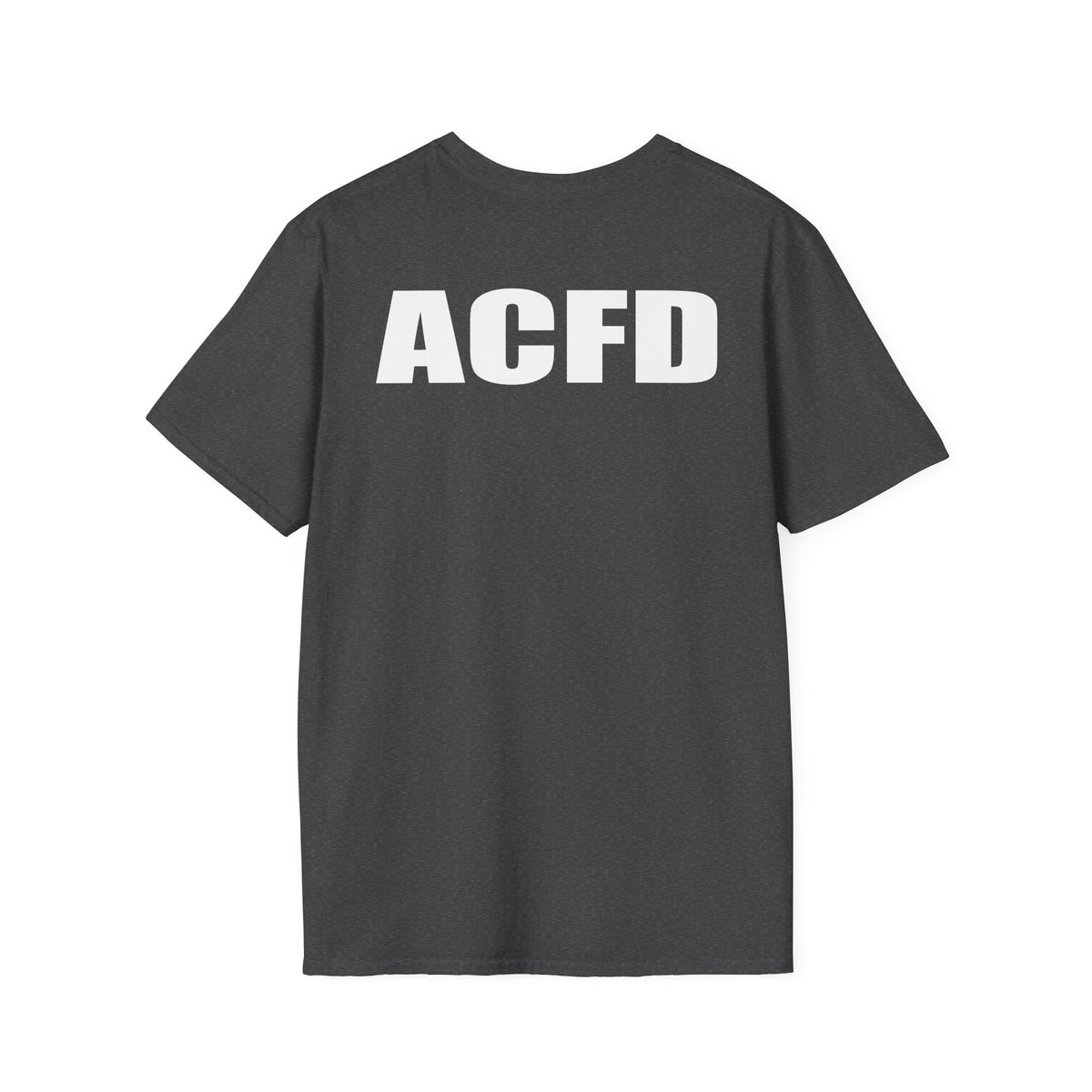 Station 3 Rhino Logo Firefighter Back - Gildan Soft Cotton Softstyle T-Shirt