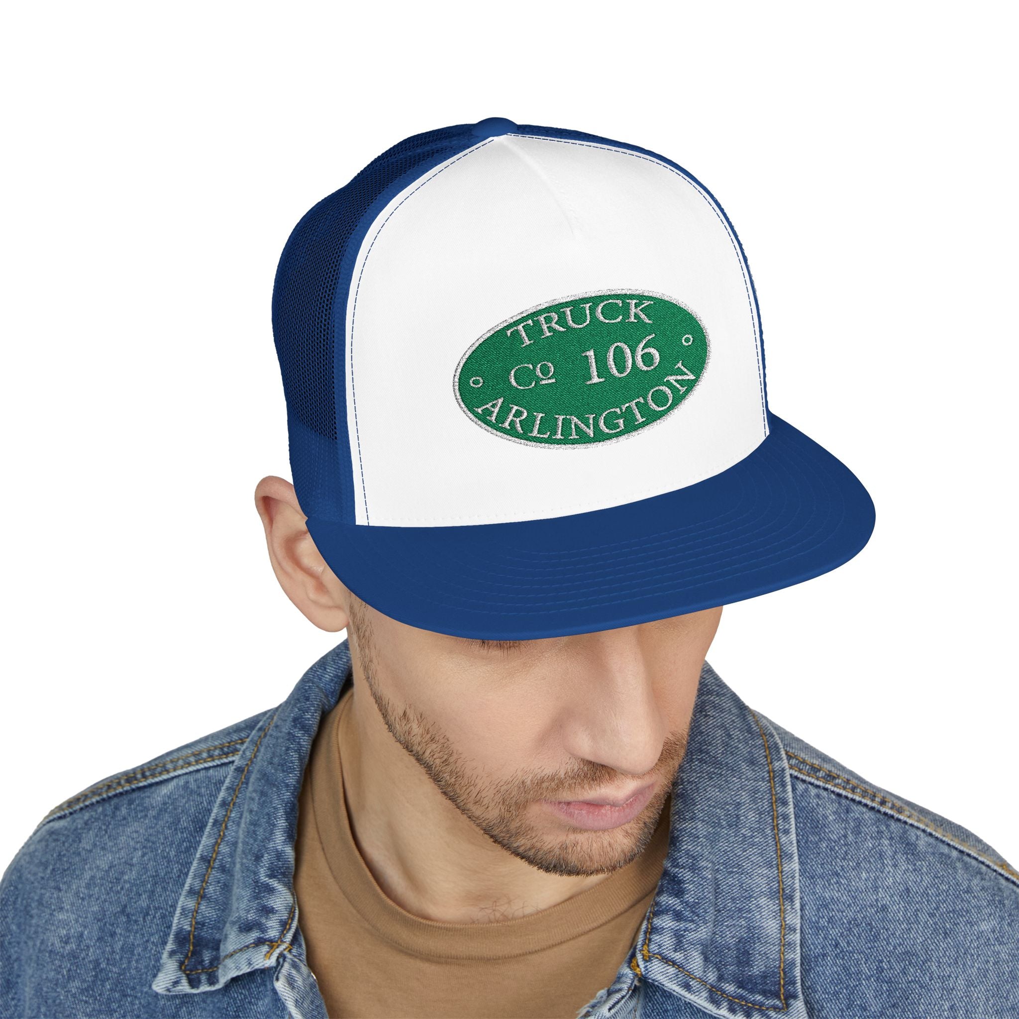 Arlington Truck 6 cirlce patch - 5 Panel Trucker Cap (Embroidery)