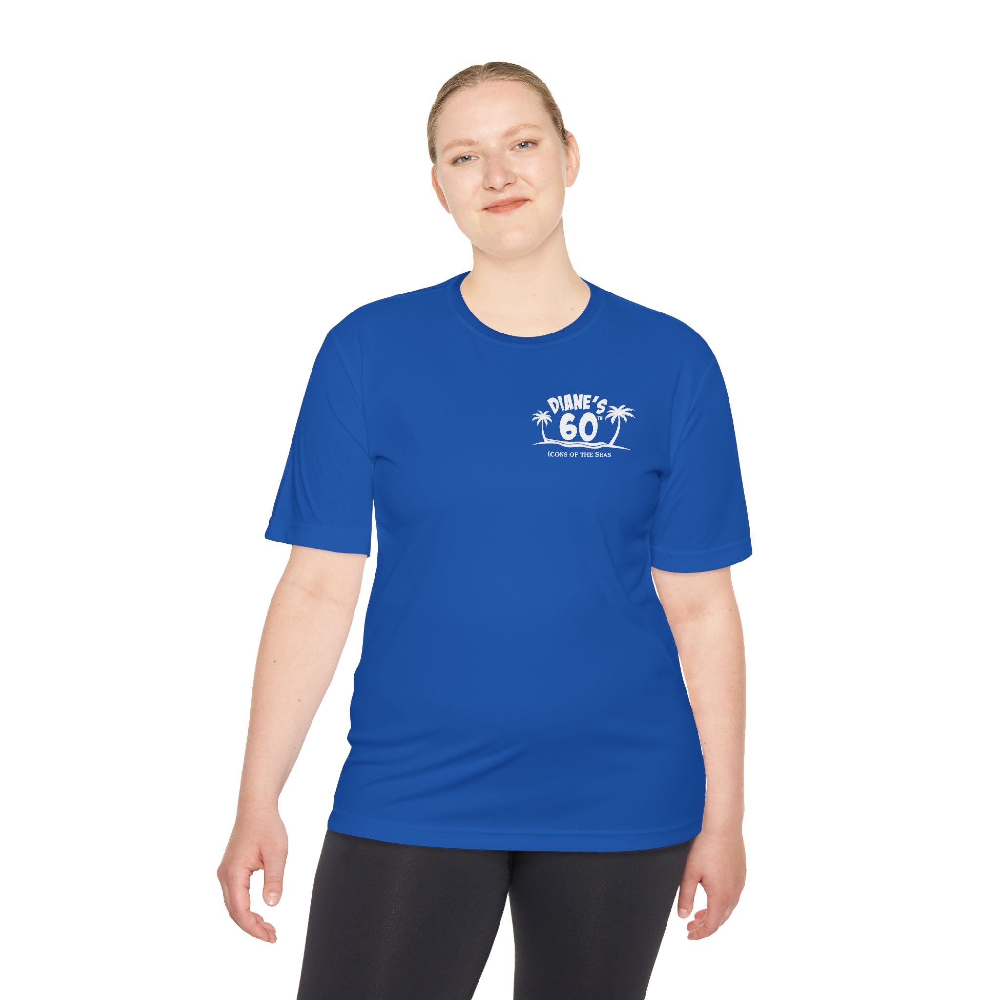 Diane Birthday Cruise White Text- Unisex Moisture Wicking Tee