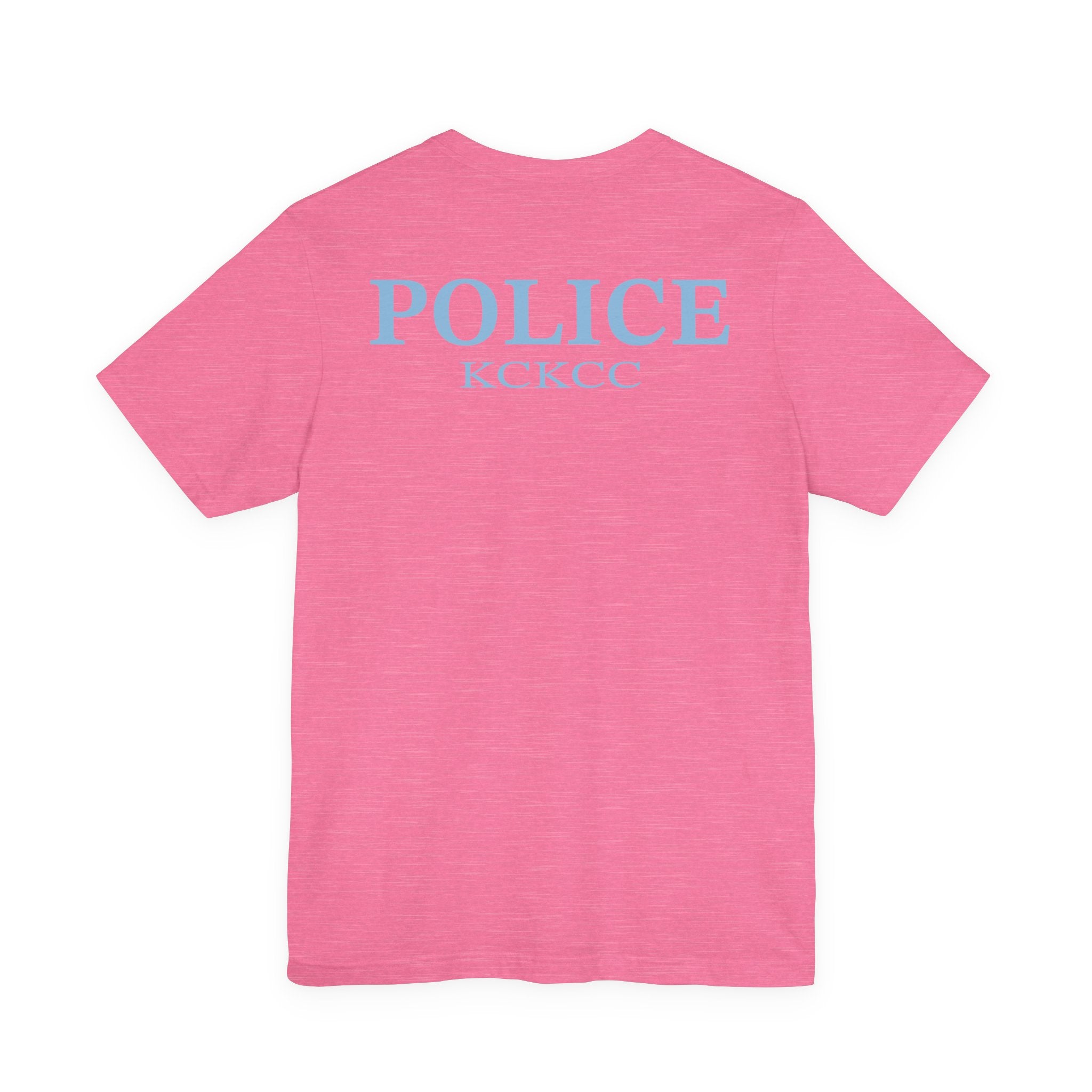 KCKCC Police Patch Color Blue Back - Unisex Jersey Short Sleeve Tee
