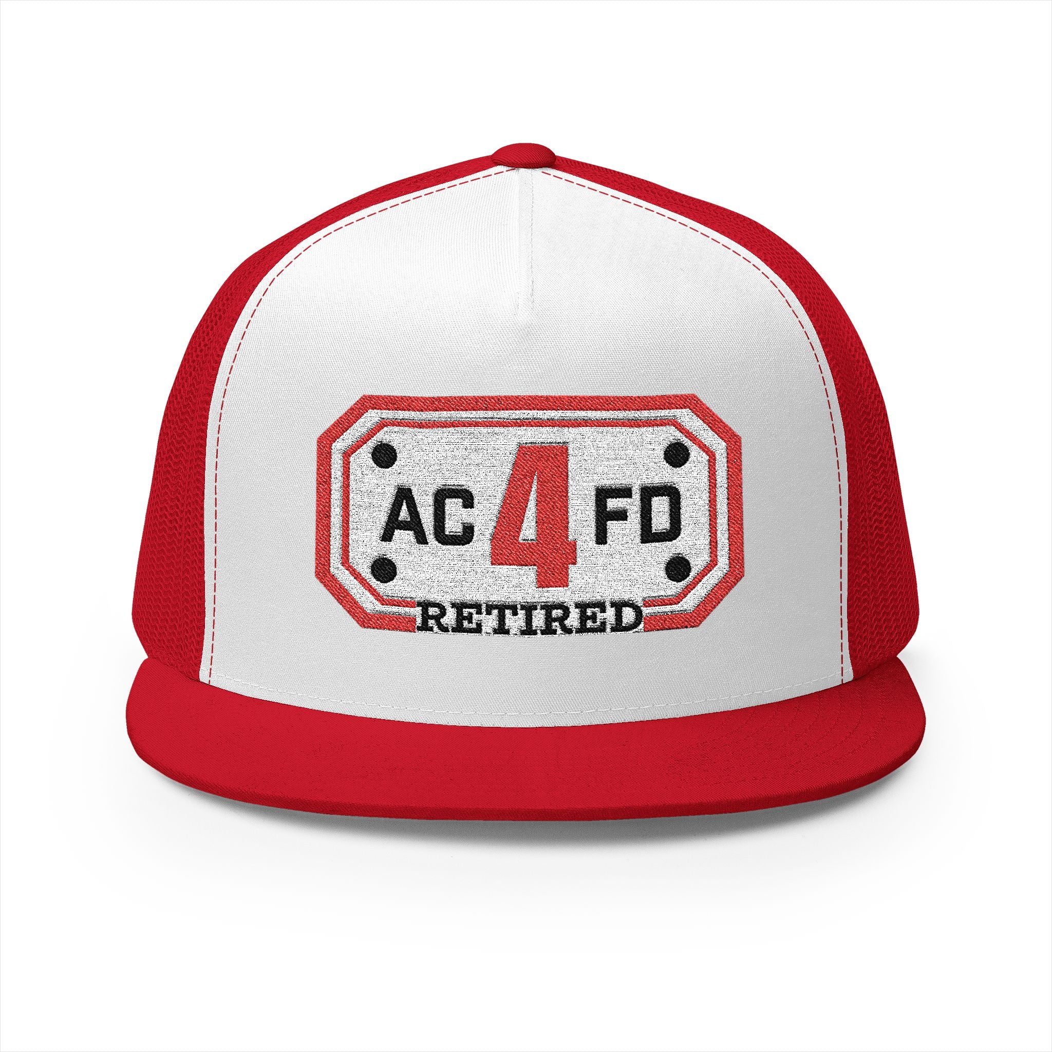 Retired Arlington Engine 4 - 5 Panel Trucker Cap (Embroidery)