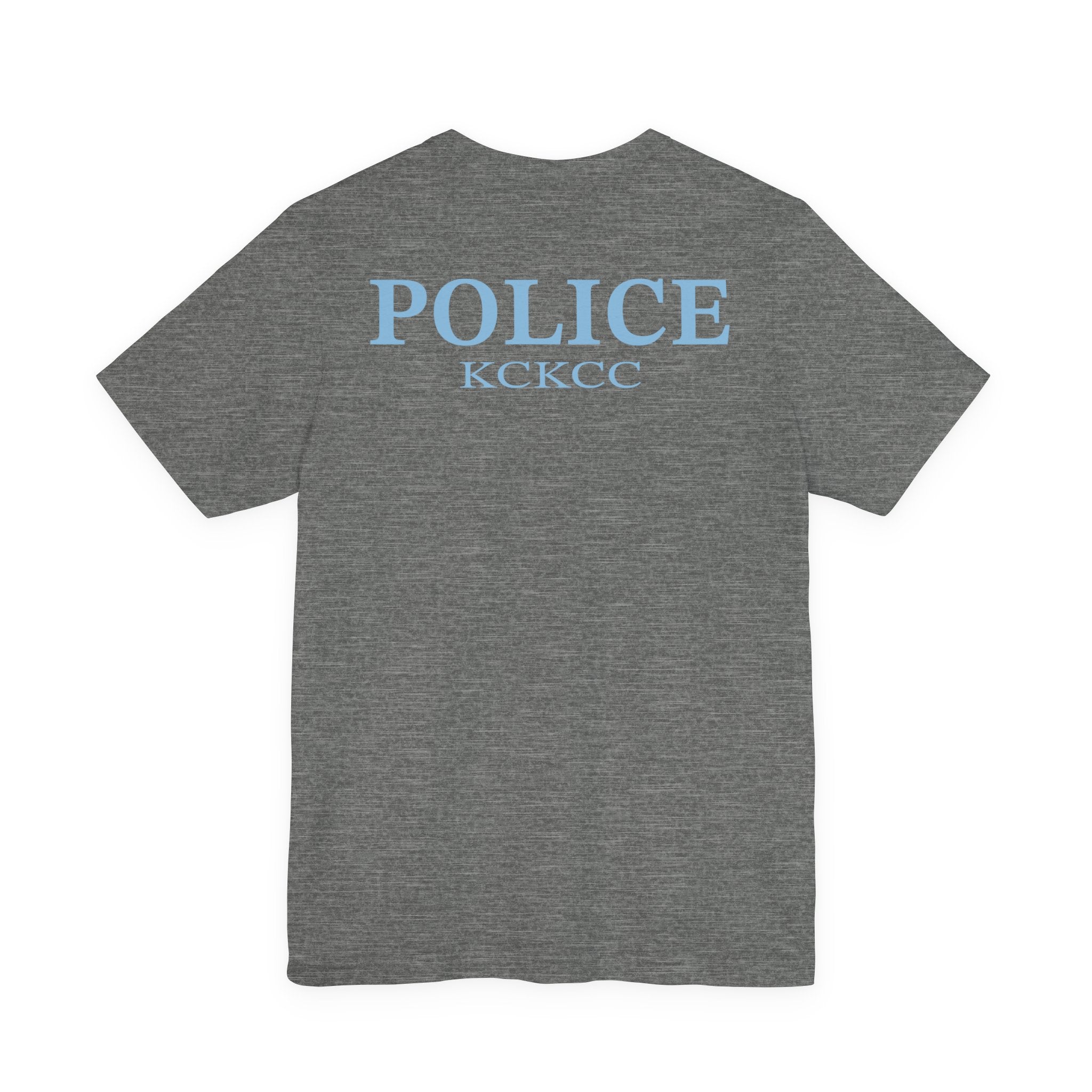 KCKCC Police Patch Color Blue Back - Unisex Jersey Short Sleeve Tee