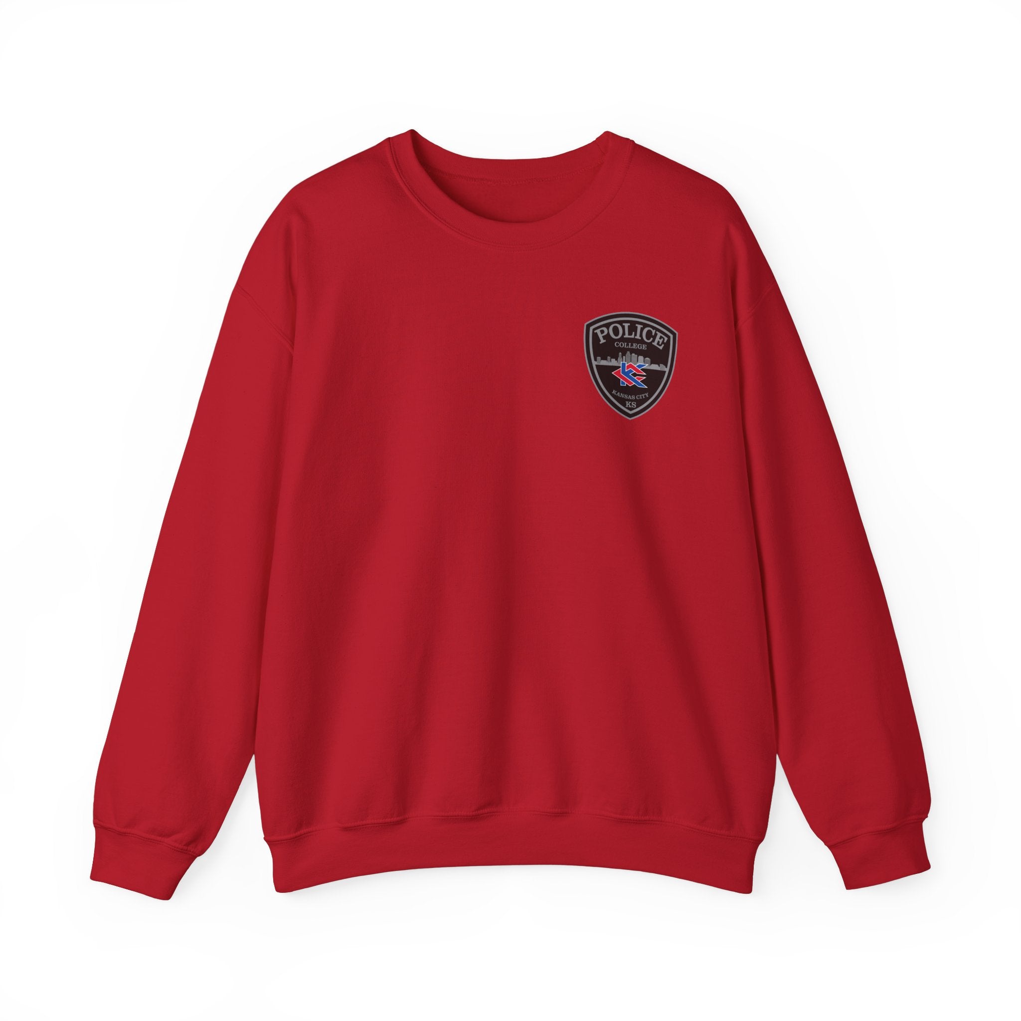 Kansas City College Police Patch Grey - Unisex Heavy Blend™ Crewneck Sweatshirt