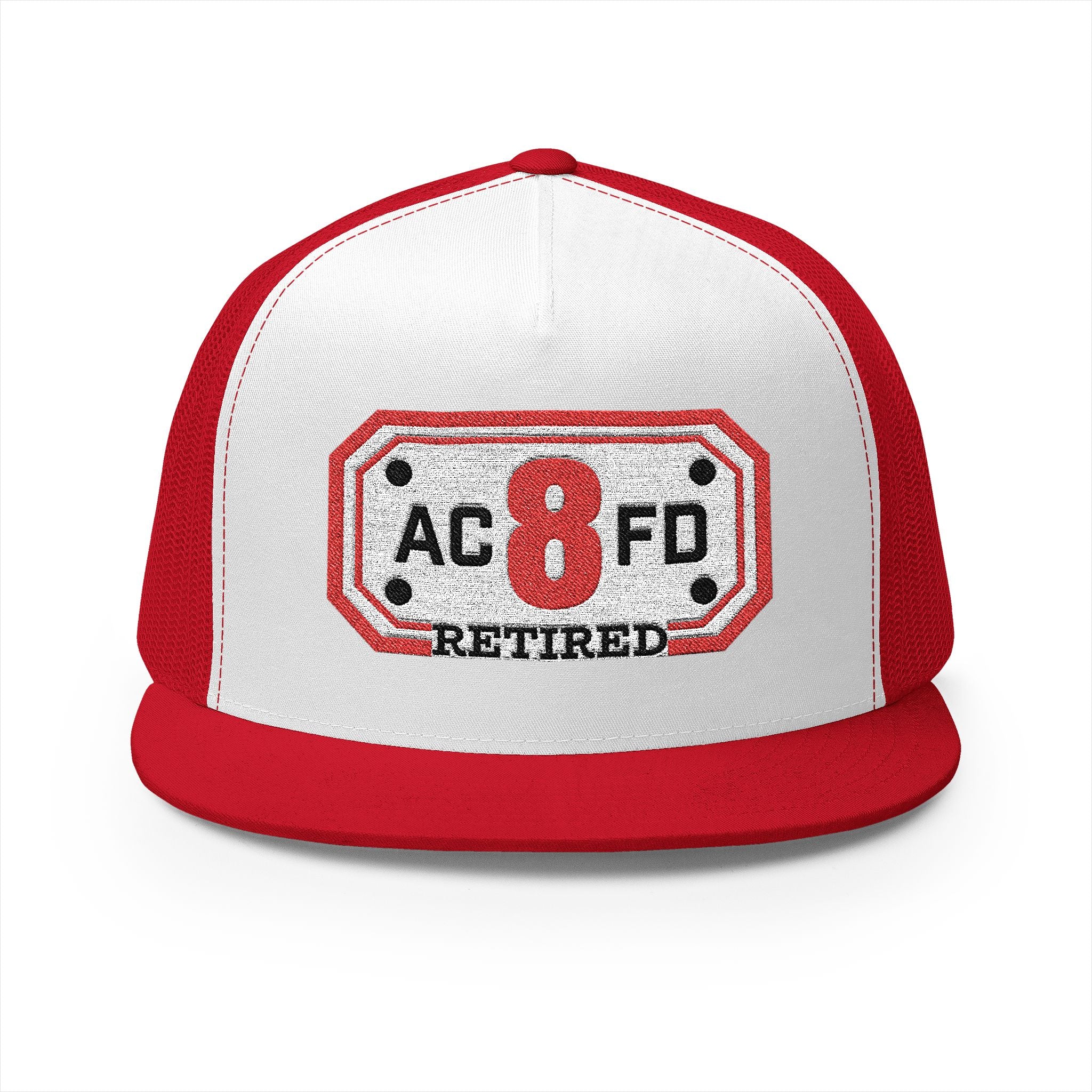 Retired Arlington Engine 8 - 5 Panel Trucker Cap (Embroidery)