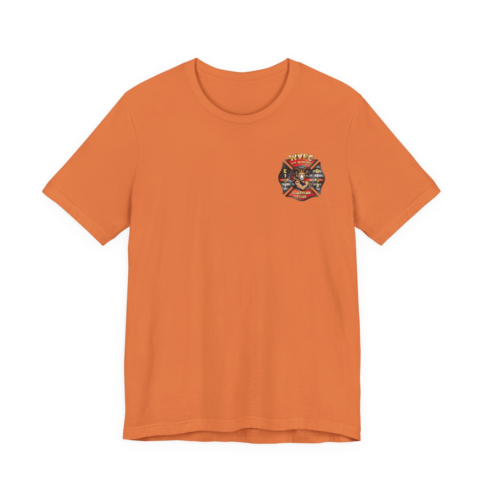 WVFC Goat Version 3 Red Line Flag Gray - Unisex Jersey Short Sleeve Tee