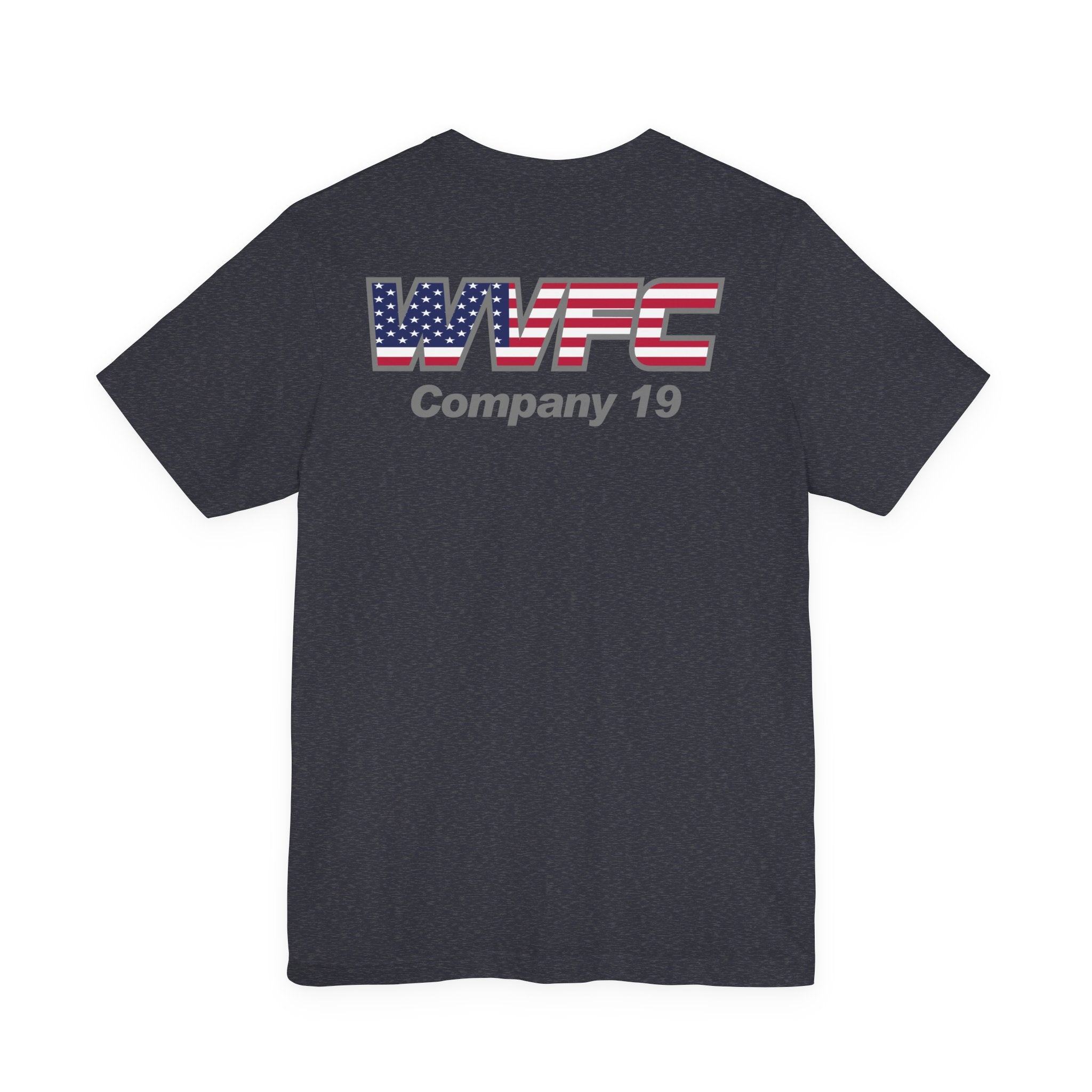 WVFC Goat Logo 2 Version 2 US Flag Gray - Unisex Jersey Short Sleeve Tee
