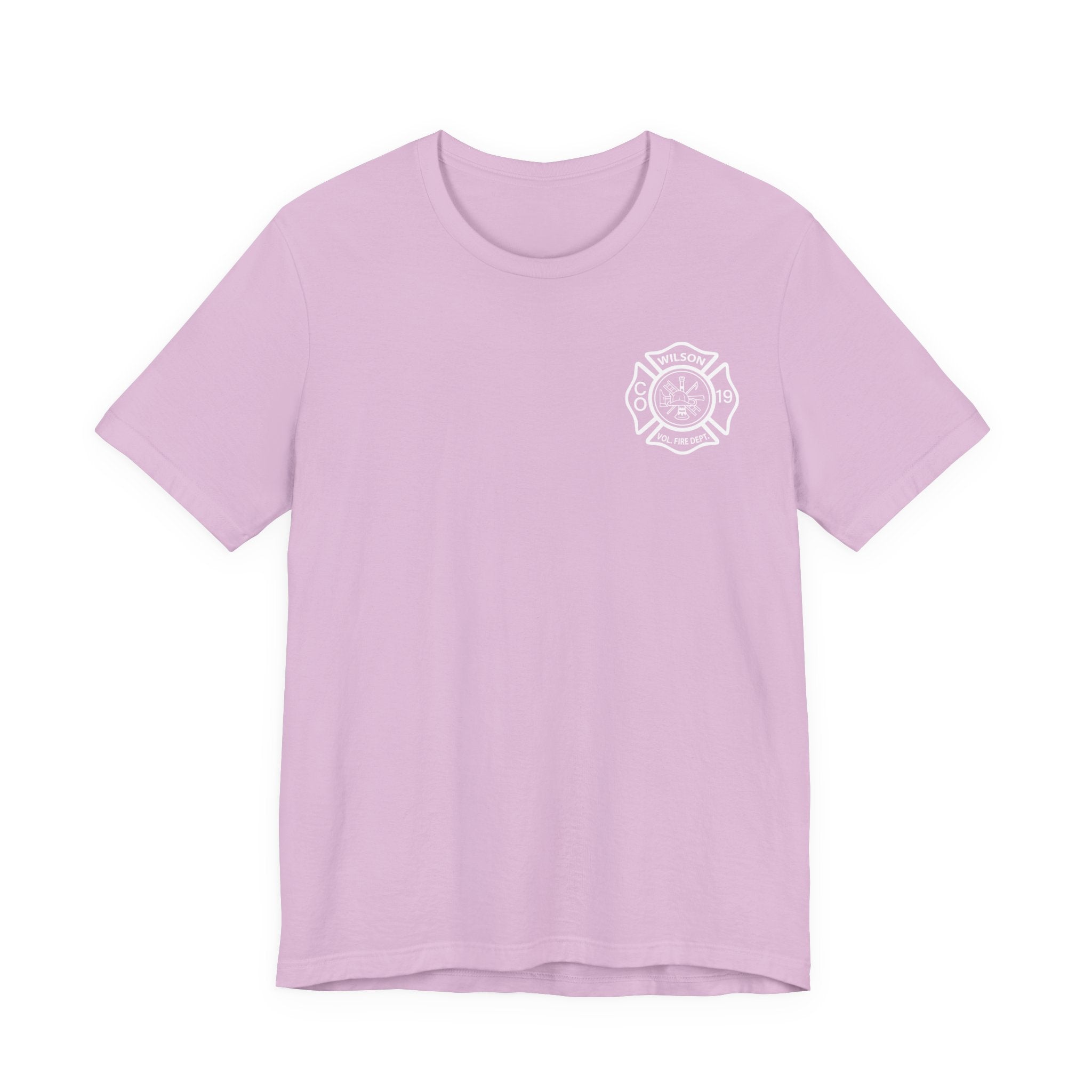 WVFC FD Logo wht US Flag wht- Unisex Jersey Short Sleeve Tee