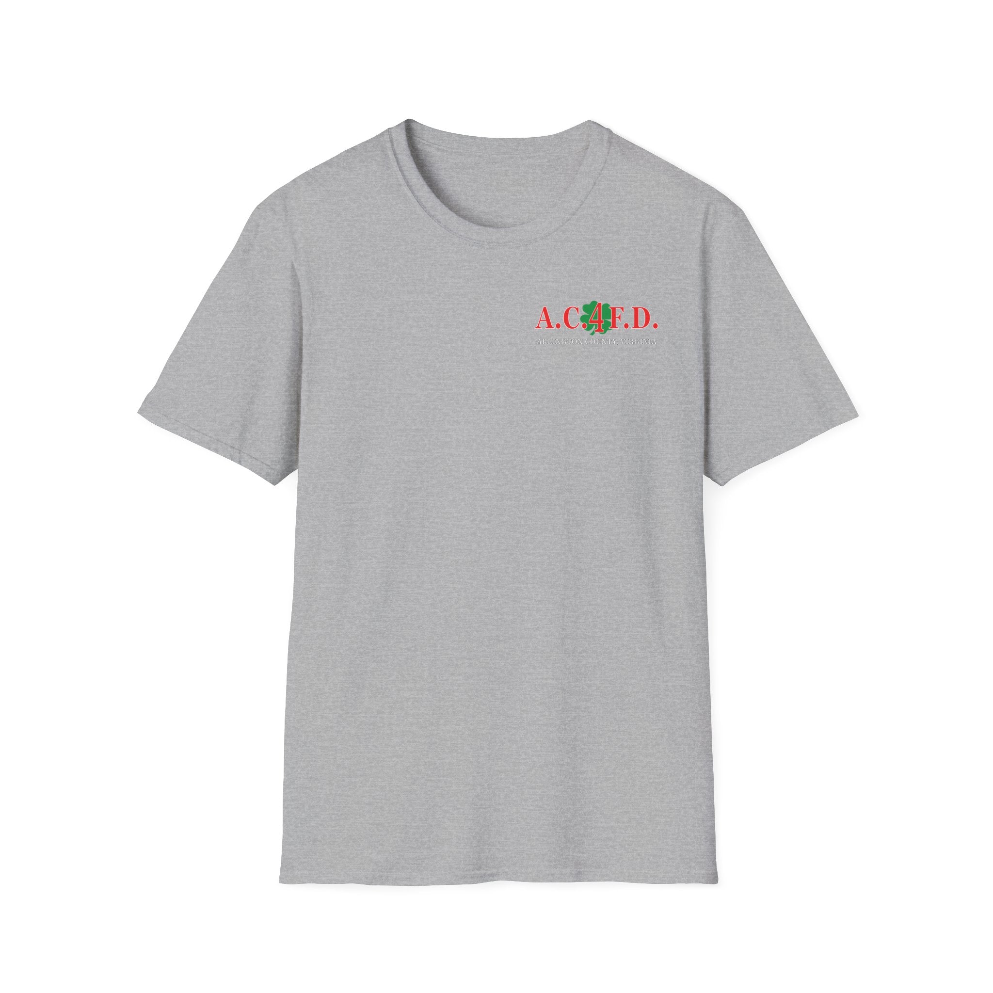 Station 4  acfd clover front/clover back - Gildan Soft Cotton Softstyle T-Shirt