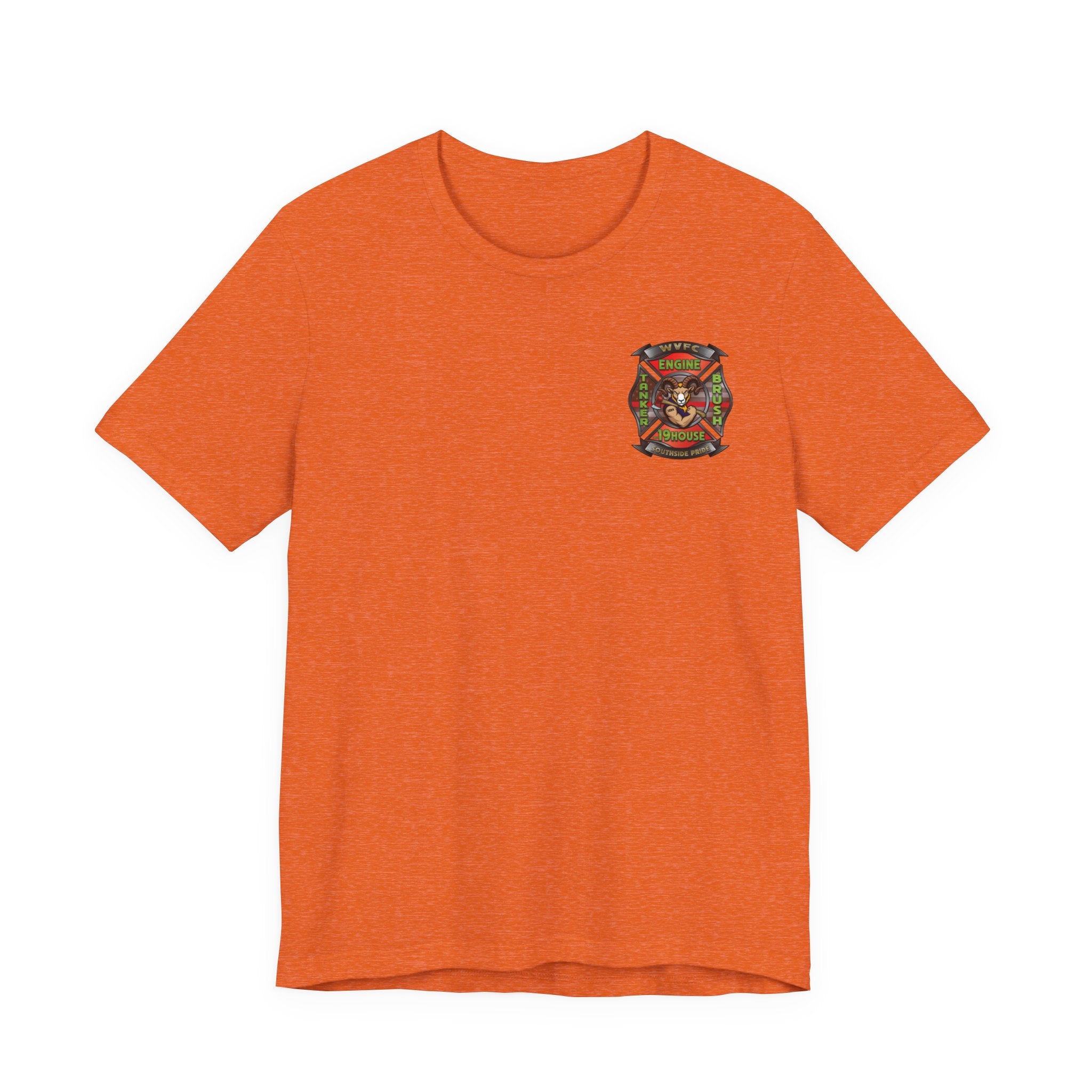 WVFC Goat Logo 2 Version 2 US Flag Gray - Unisex Jersey Short Sleeve Tee
