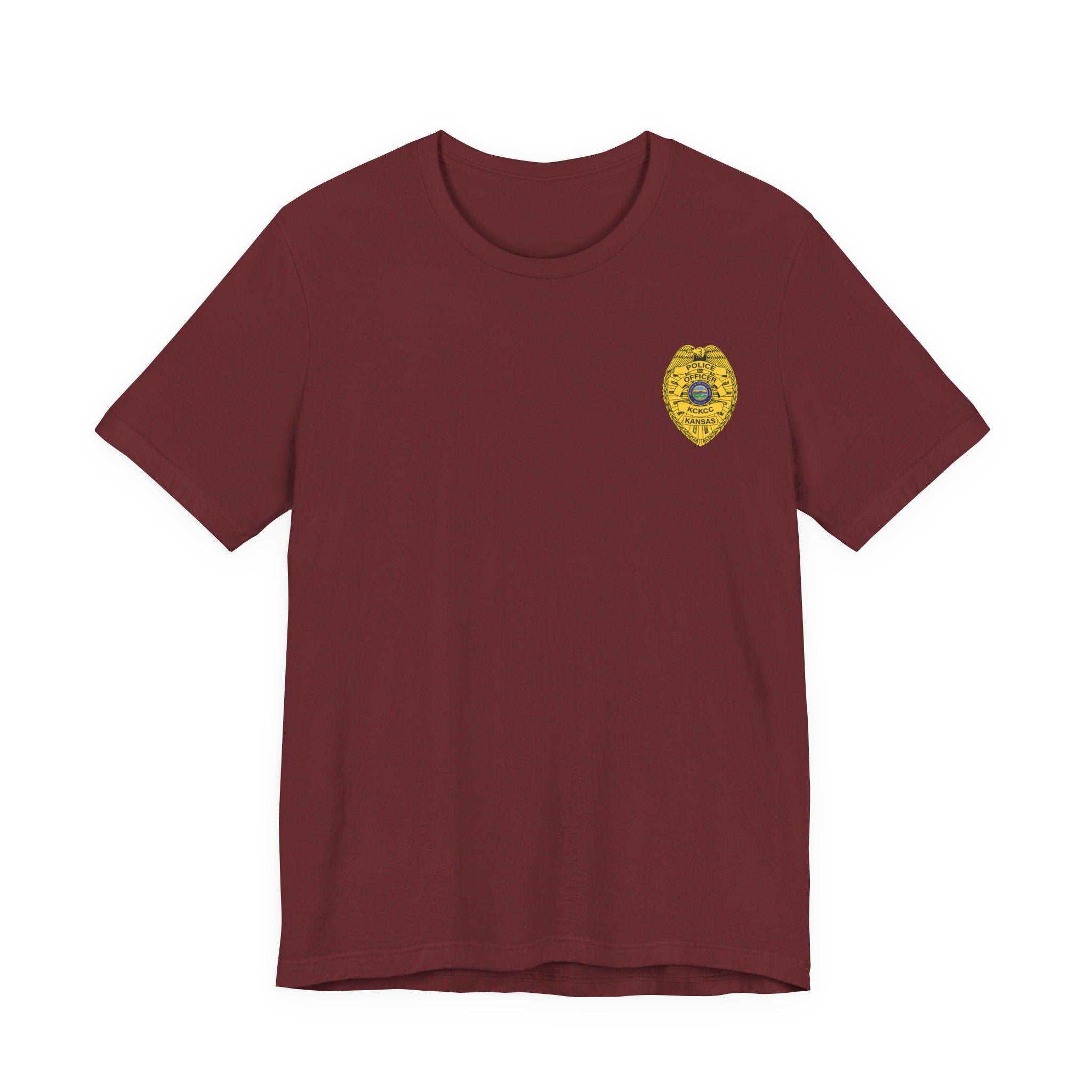 KCKCC Police Officer Shirt NoBack - Unisex Jersey Short Sleeve Tee