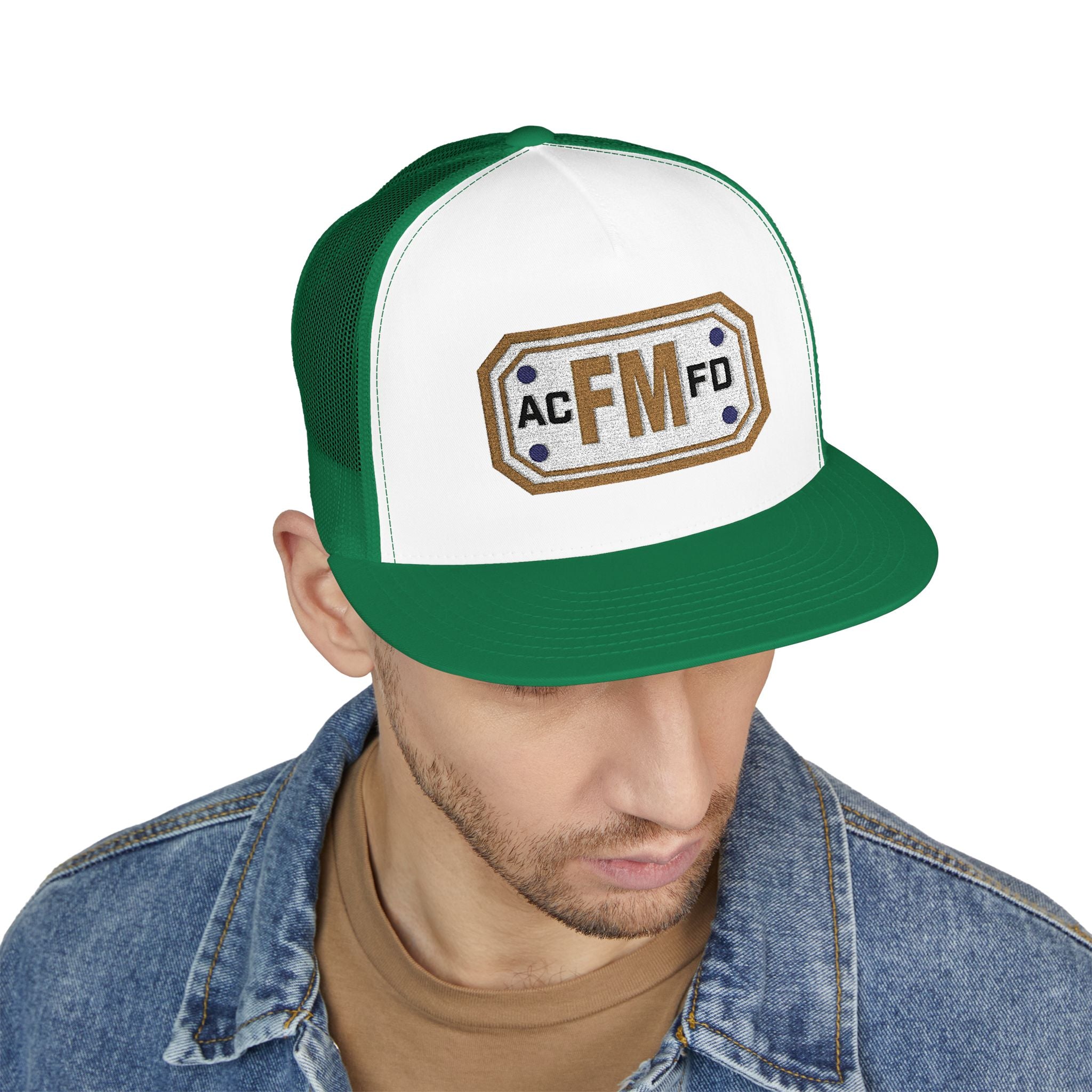 Arlington Fire Marshal Gold - 5 Panel Trucker Cap (Embroidery)