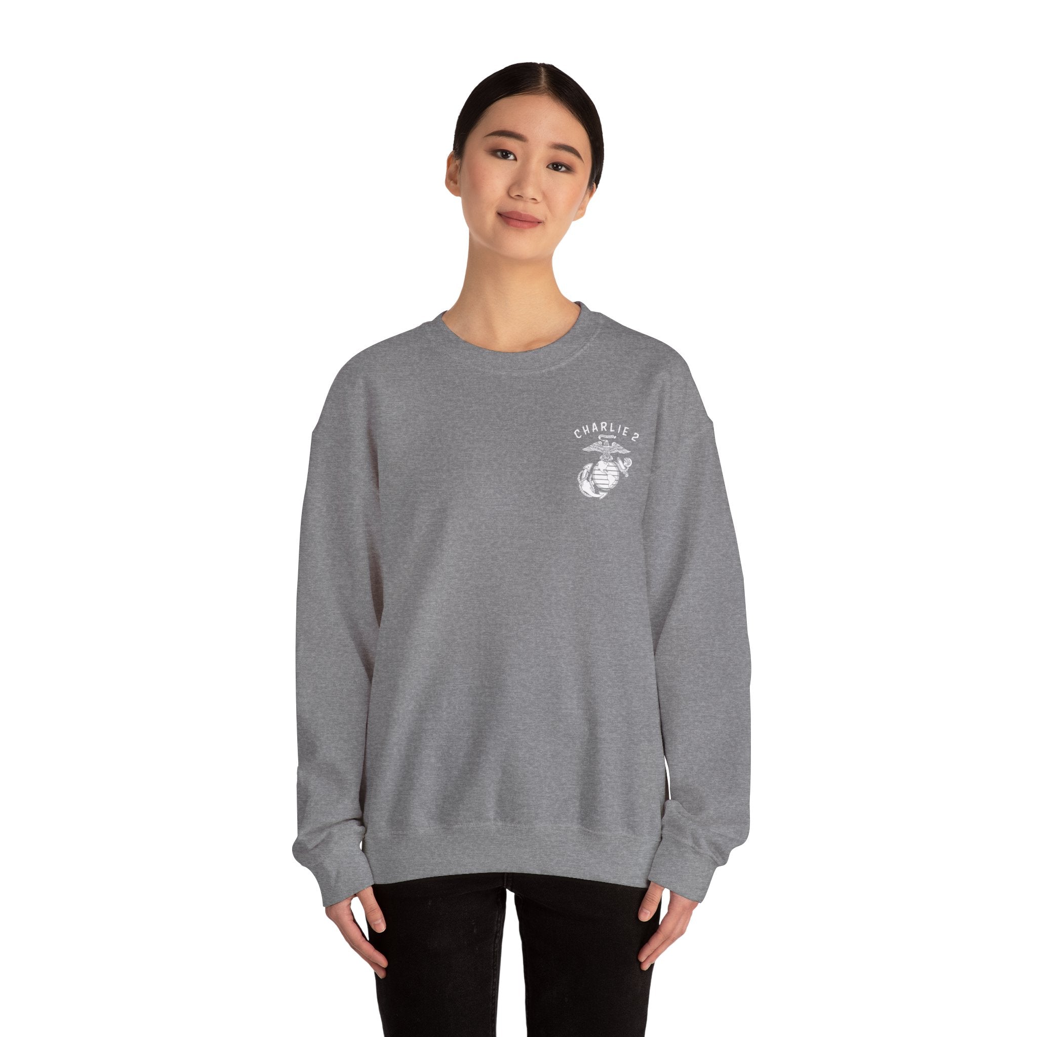 Charlie 2 Ronin (white Logo) - Gildan Unisex Heavy Blend™ Crewneck Sweatshirt