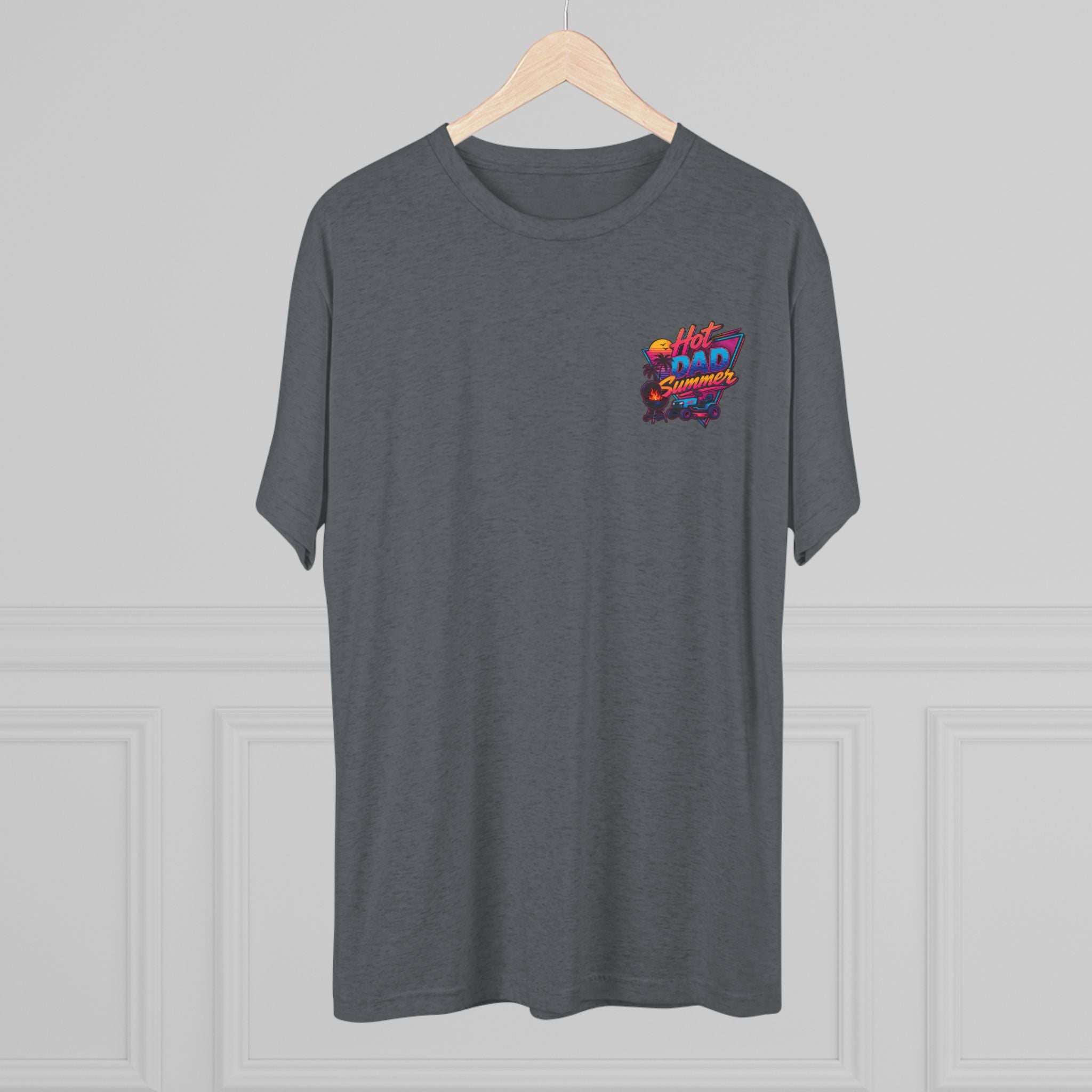 Hot Dad Summer Rock Shirt - NextLevel Tri-Blend Crew Tee