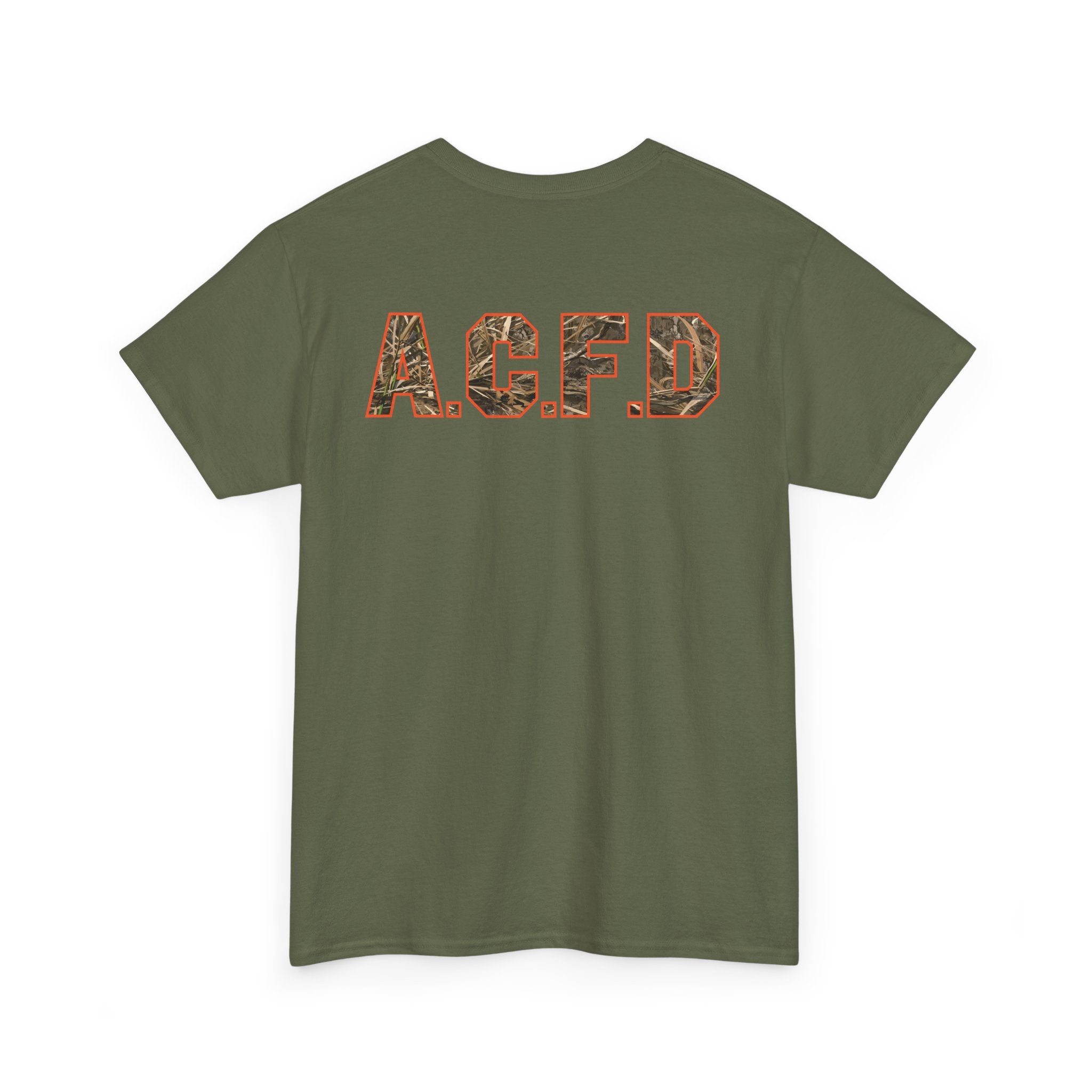 Heavy Cotton Unisex Tee - Arlington Camo Deer Hunter