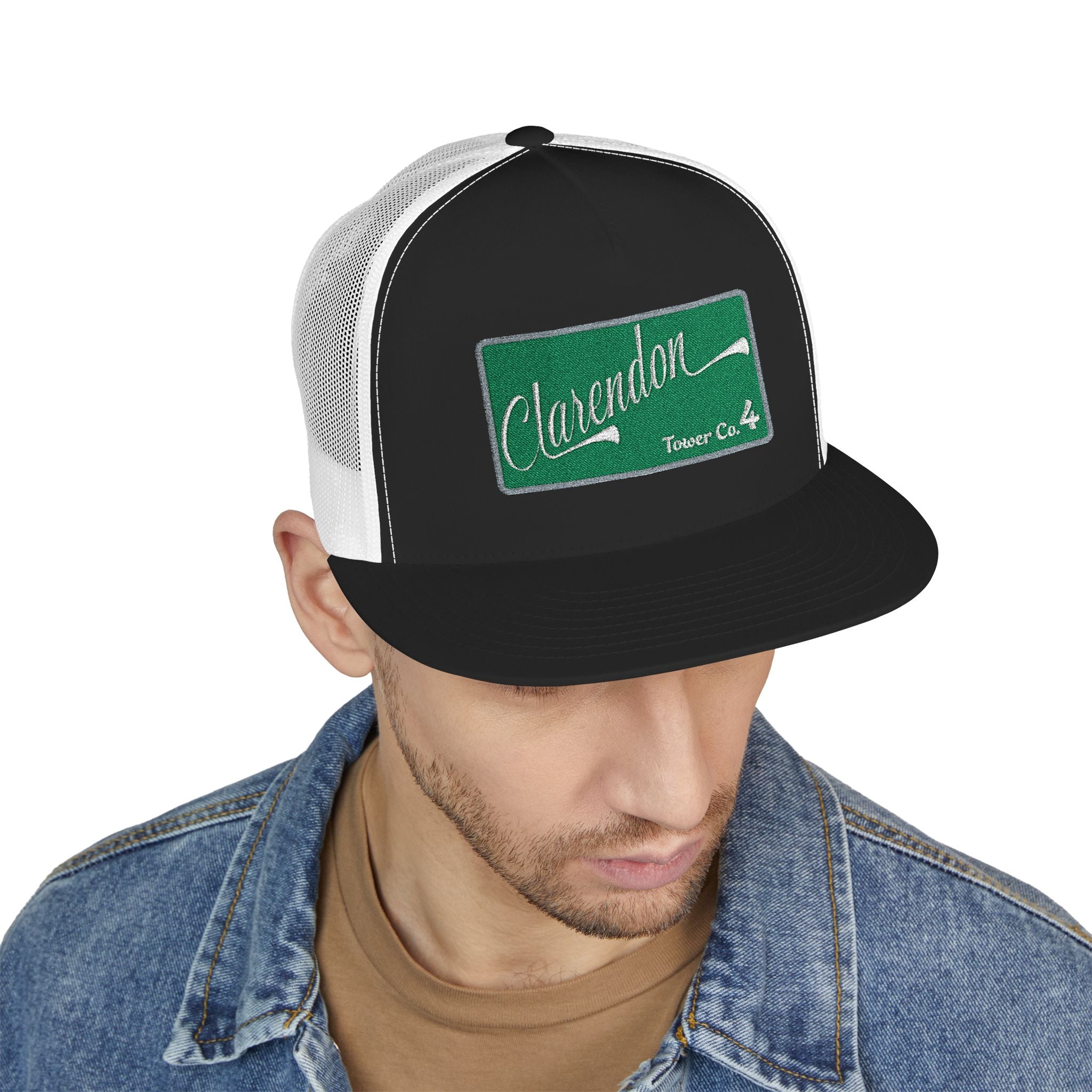 Arlington Clarendon Tower 4  - 5 Panel Trucker Cap (Embroidery)