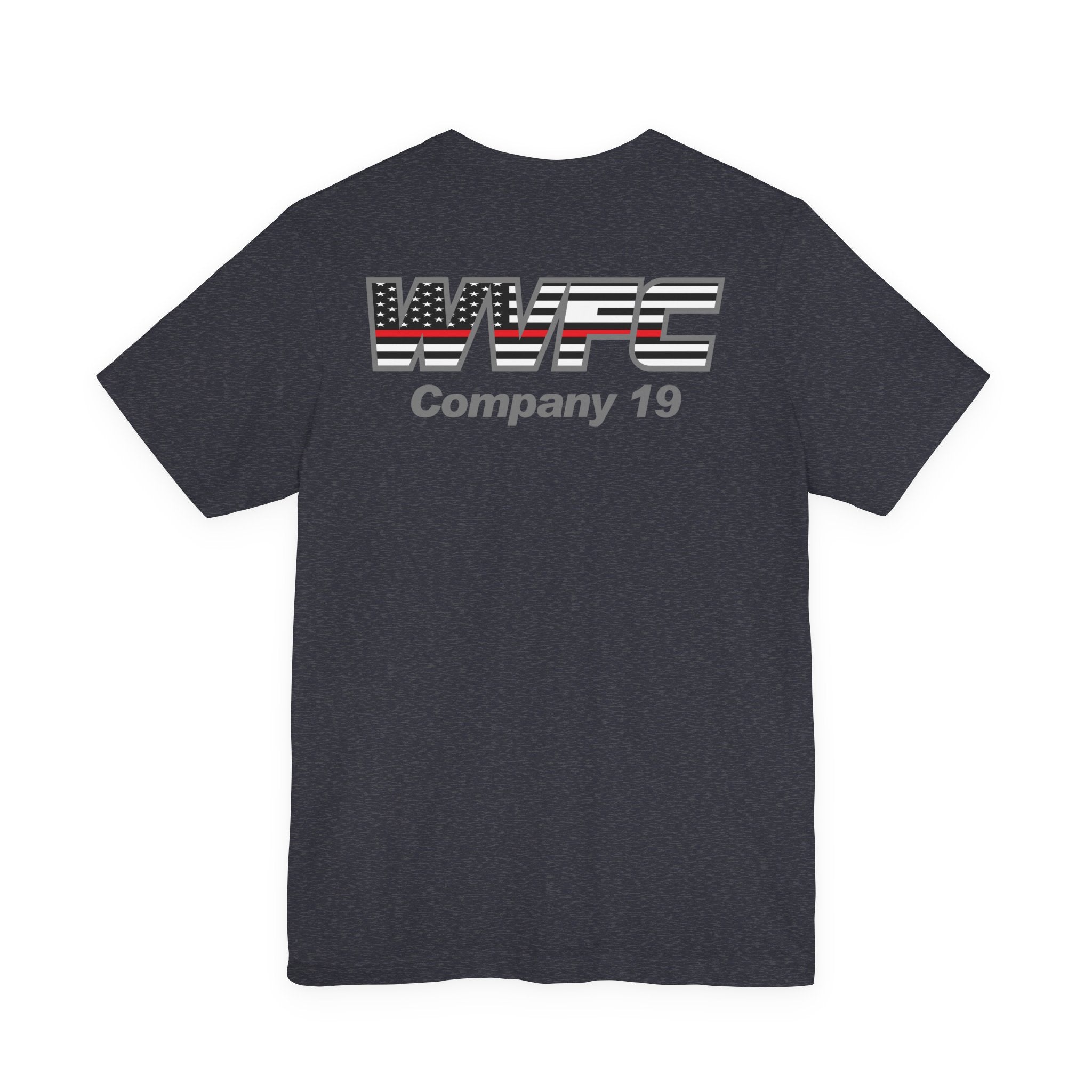 WVFC Goat Logo 2 Version 3 Red Line Flag Gray - Unisex Jersey Short Sleeve Tee