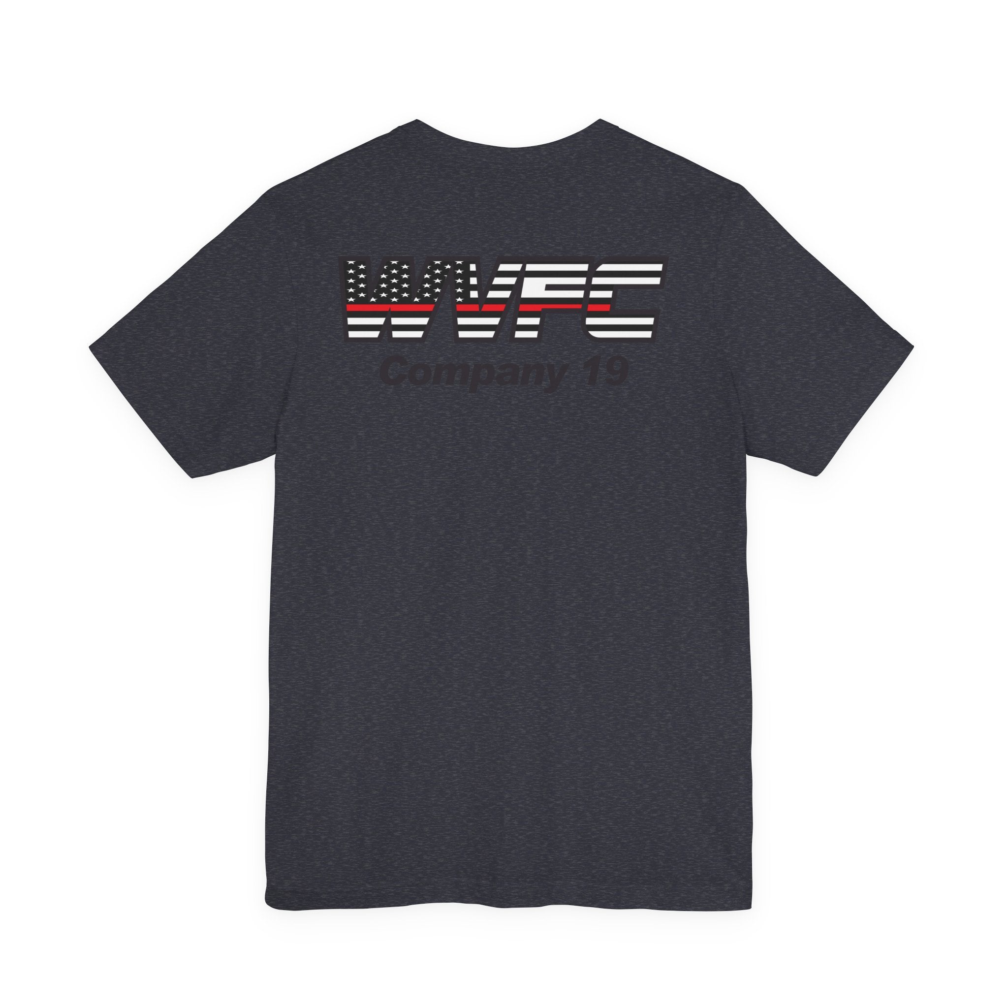 WVFC Goat Version 3 Red Line Flag blk - Unisex Jersey Short Sleeve Tee