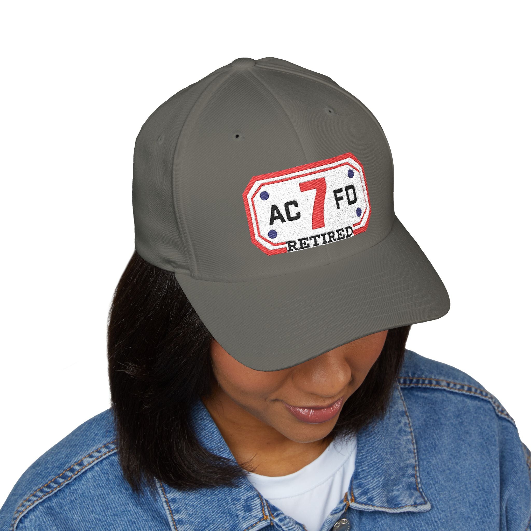 Retired Arlington Engine 7 - FLEXFIT Closed-Back Structured Cap (Embroidery)