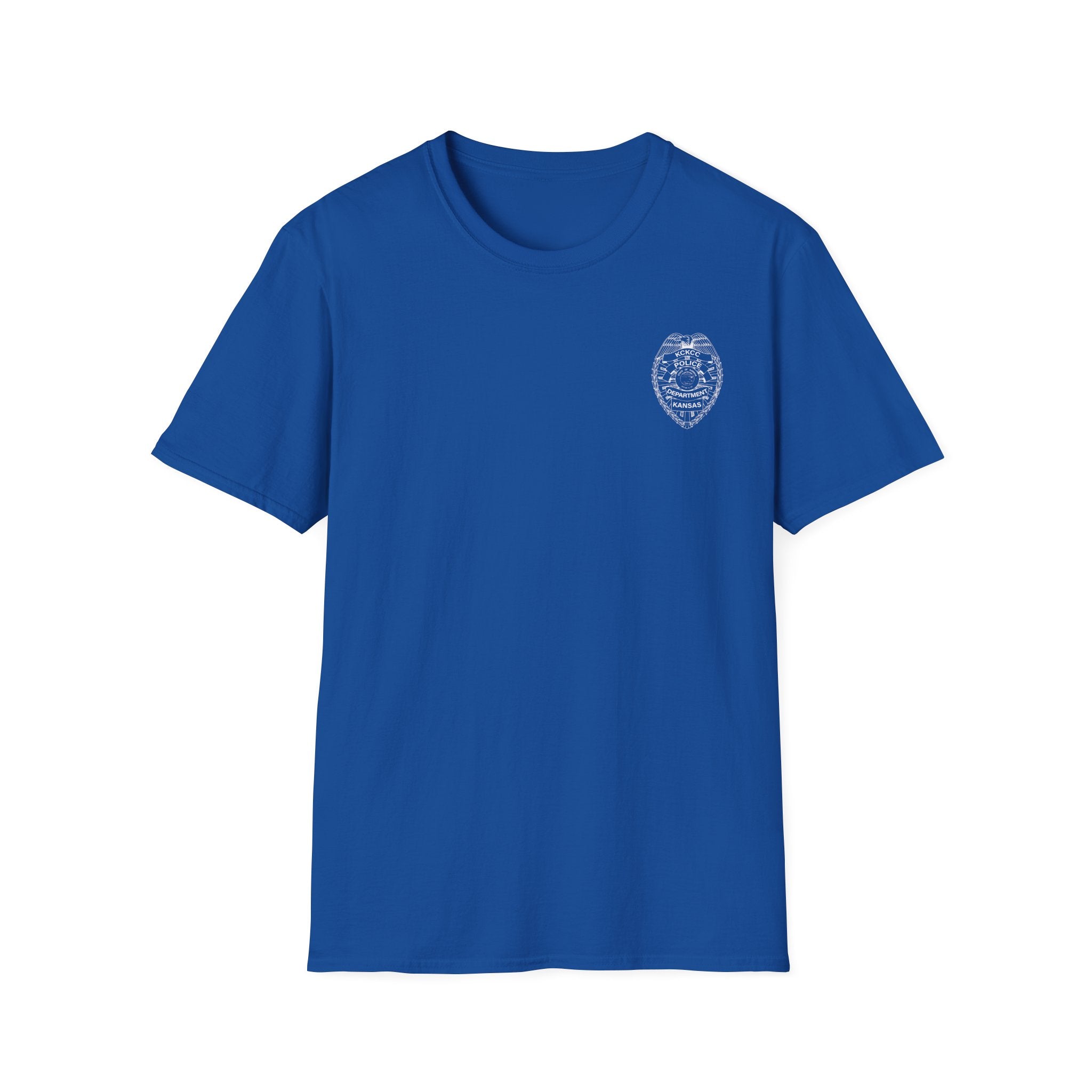 KCKCC Badge White outline - Gildan 64000 Unisex Softstyle T-Shirt