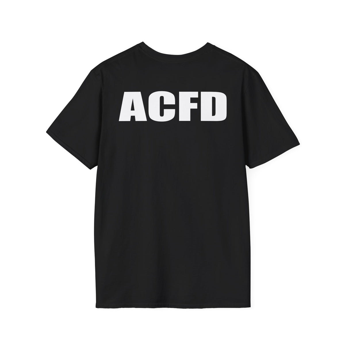 Station 3 Rhino Logo Firefighter Back - Gildan Soft Cotton Softstyle T-Shirt
