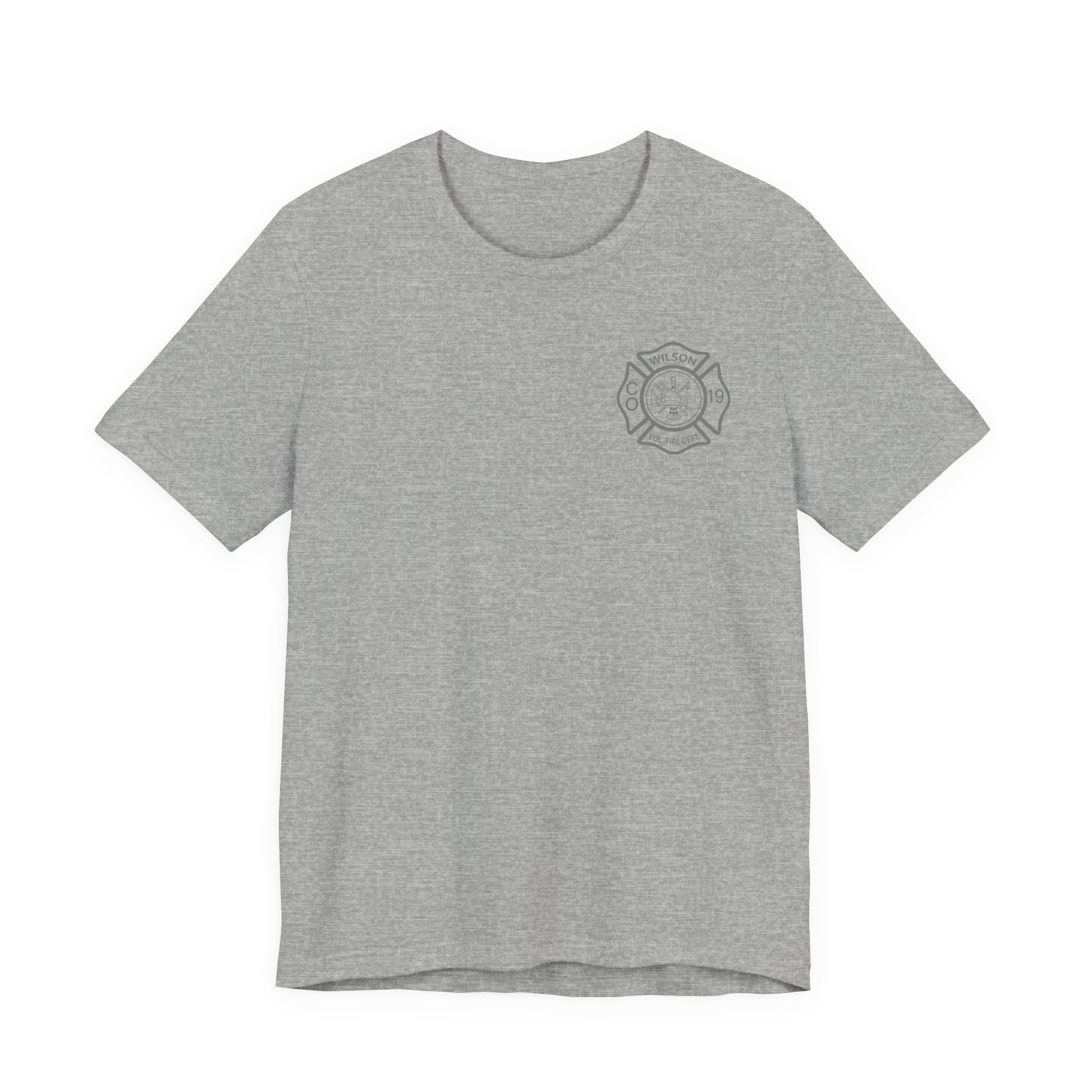 WVFC FD Logo gray RedLine flag Gray - Unisex Jersey Short Sleeve Tee