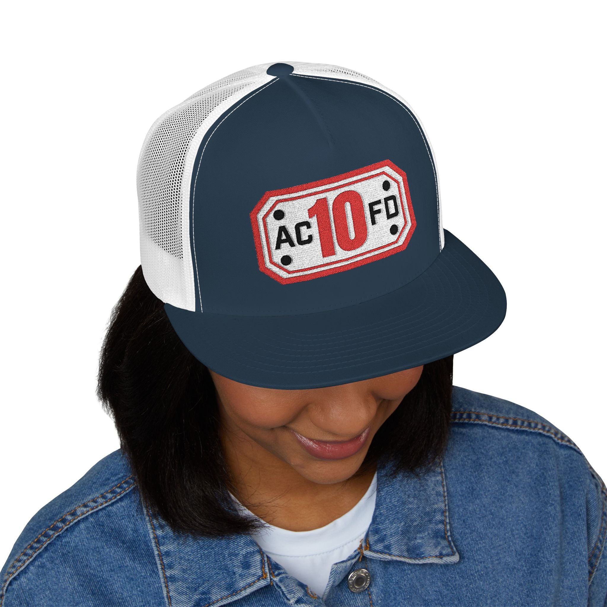 Arlington Engine 10 (requested different style hat) - 5 Panel Trucker Cap (Embroidery)