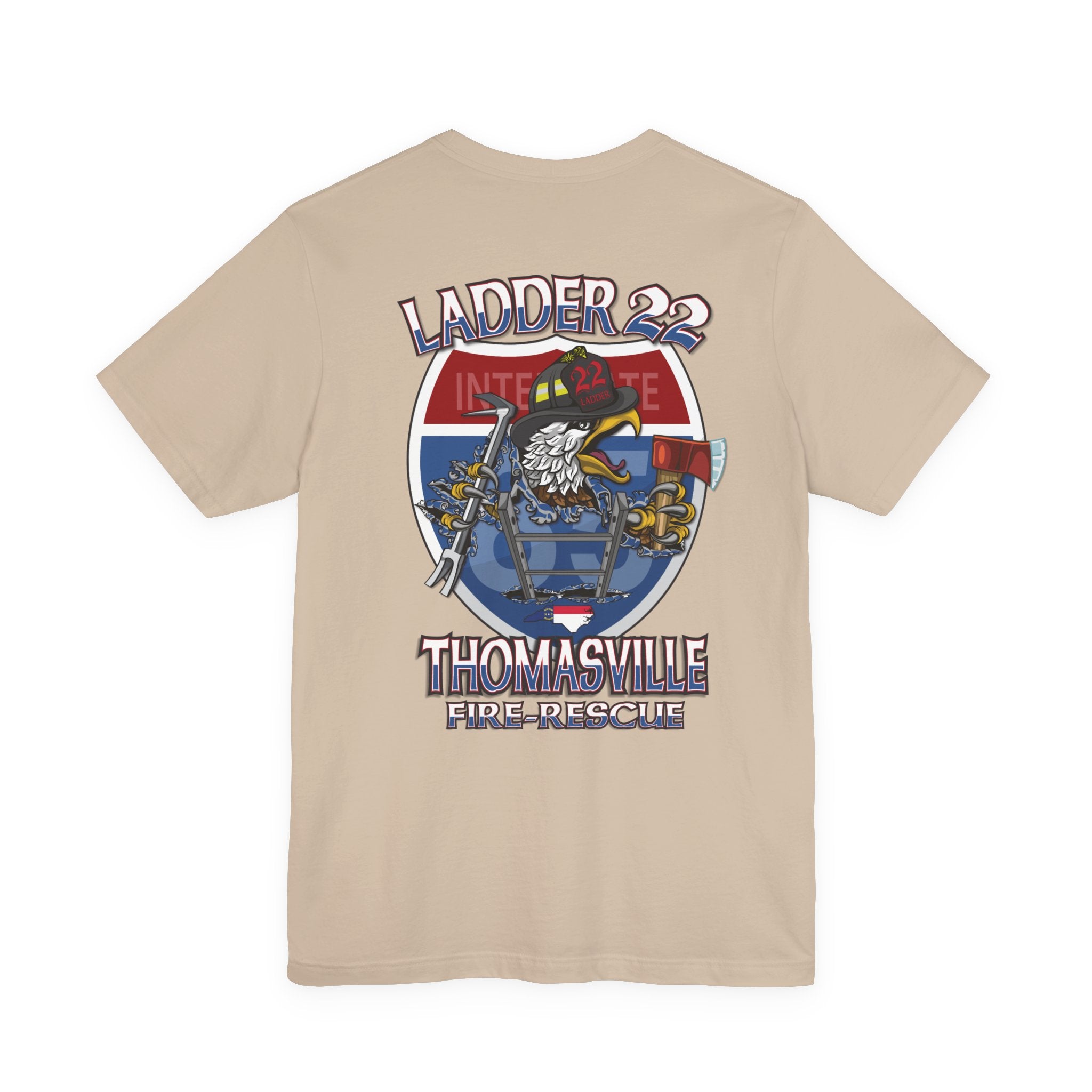 Thomasville Fire NC Ladder 22  - Bella+Canvas Soft Unisex Tee