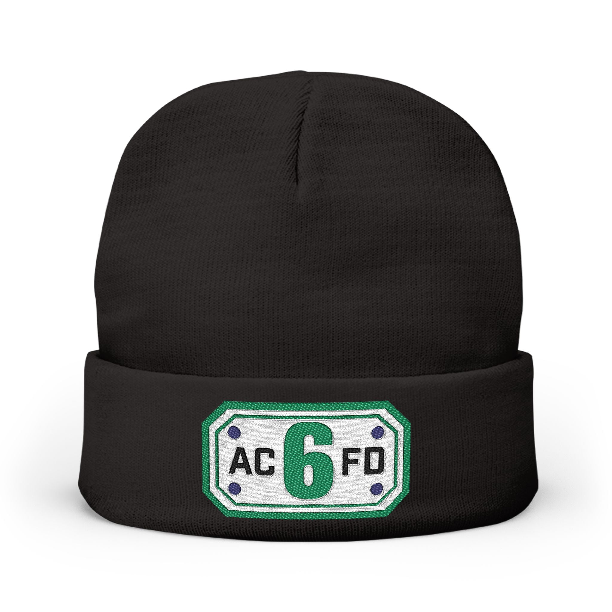 Arlington Truck 6 Green - Knit Beanie (Embroidery)
