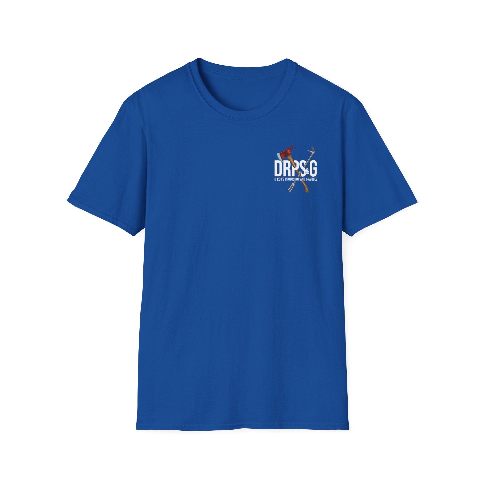 Firefighter Mom US Flag - Unisex Softstyle T-Shirt