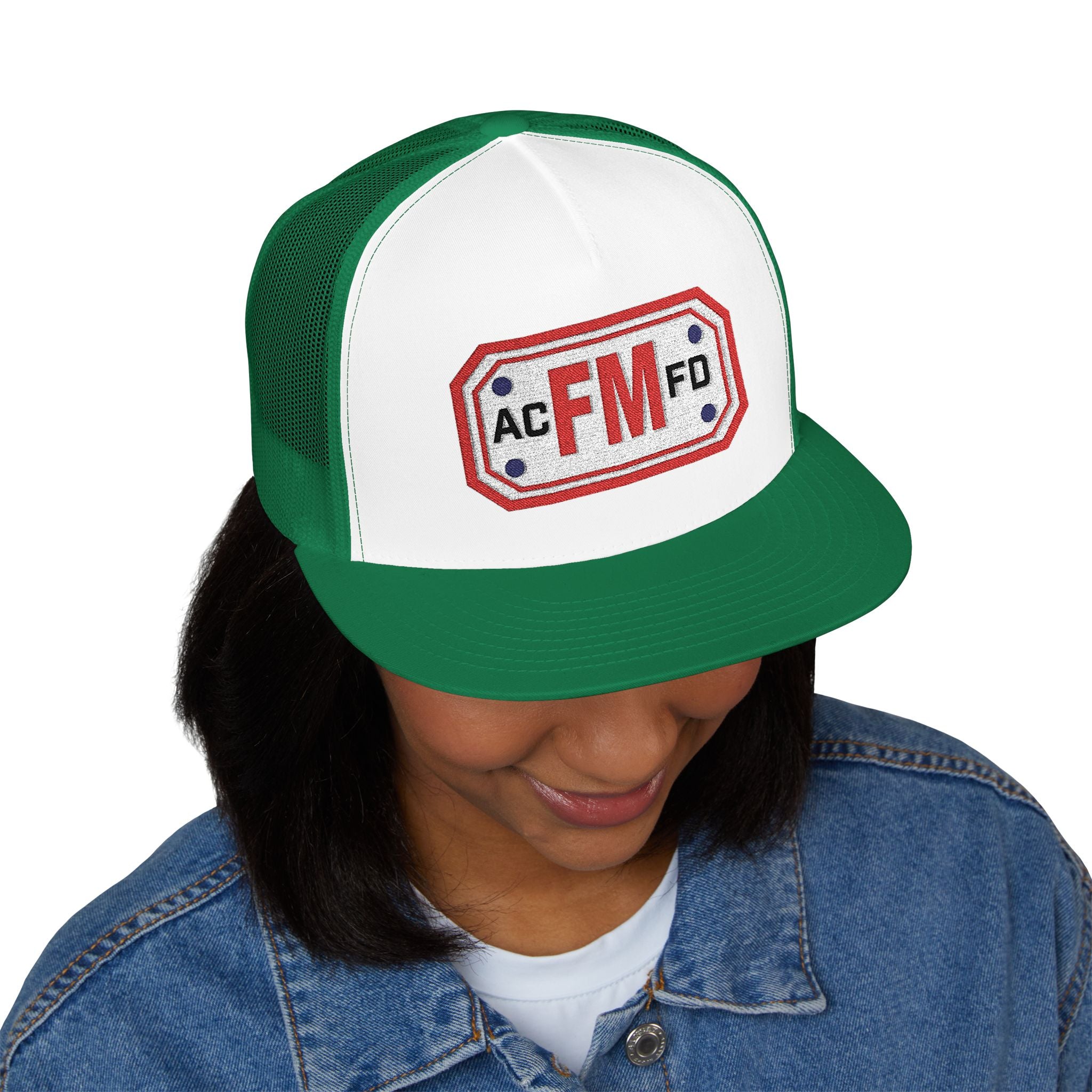 Arlington Fire Marshal Red - 5 Panel Trucker Cap (Embroidery)