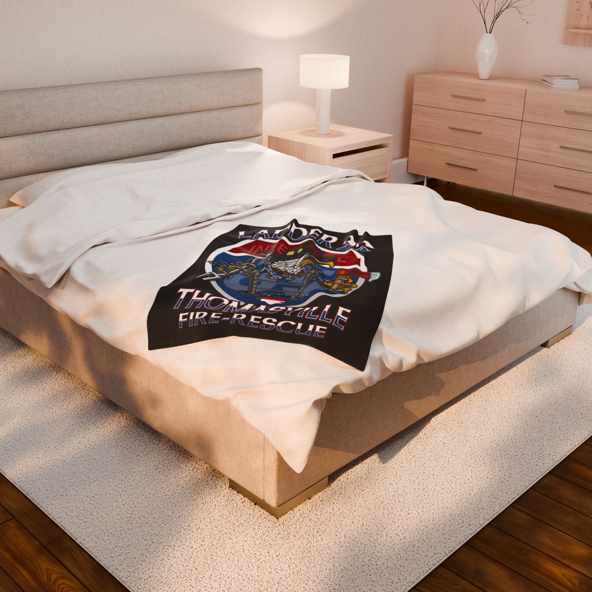 Thomasville NC Fire (version 2) - Velveteen Plush Blanket