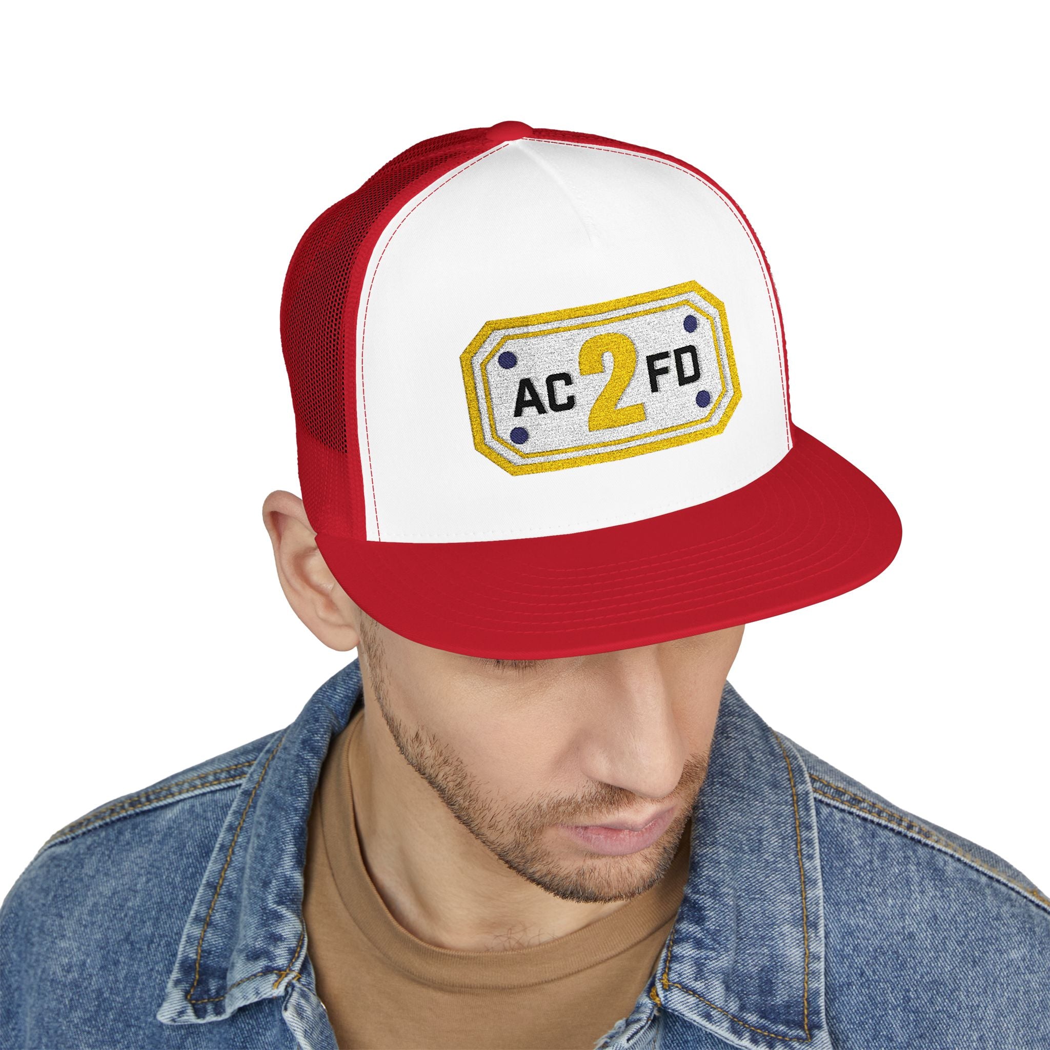 Arlington Rescue 2 (requested different style hat) - 5 Panel Trucker Cap (Embroidery)