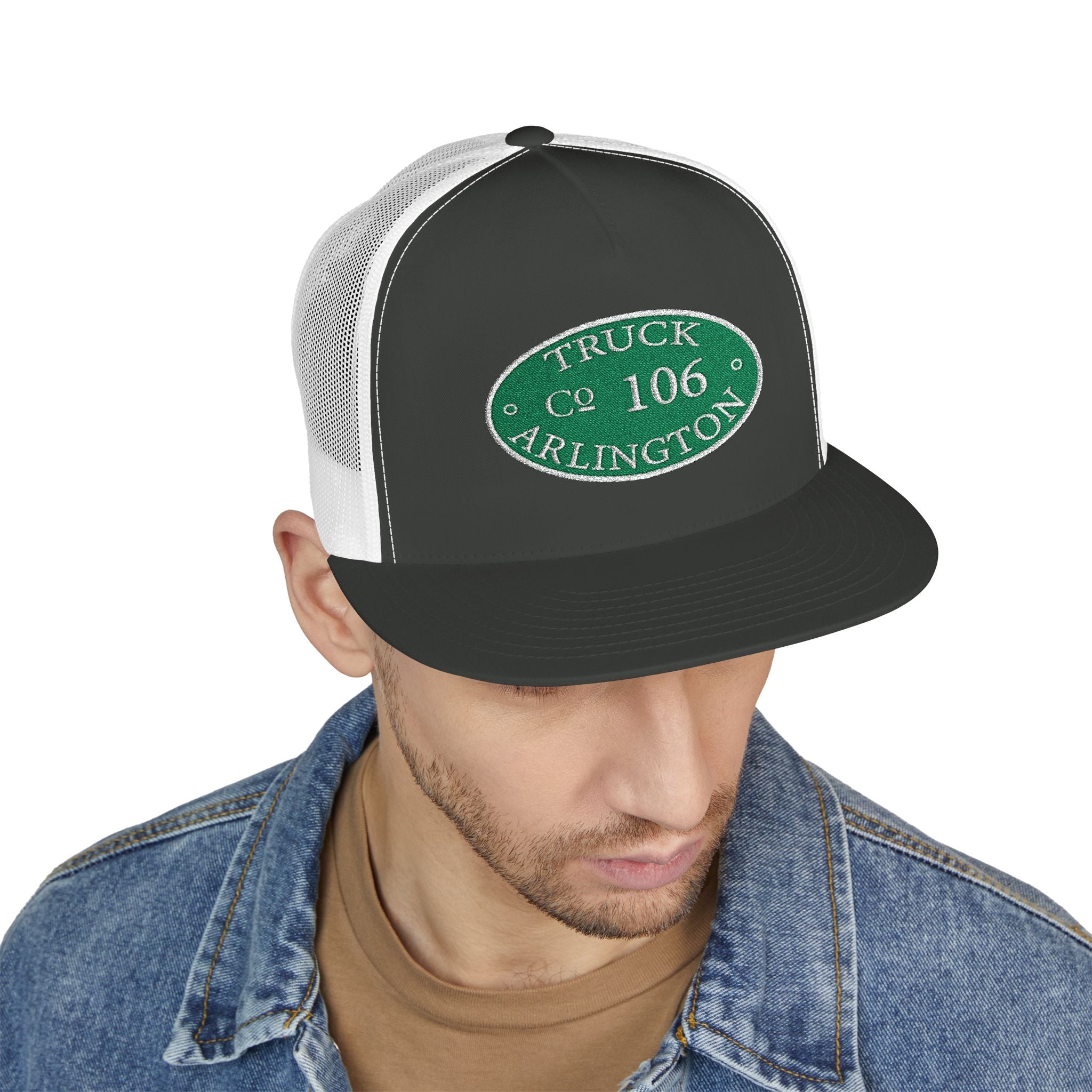 Arlington Truck 6 cirlce patch - 5 Panel Trucker Cap (Embroidery)