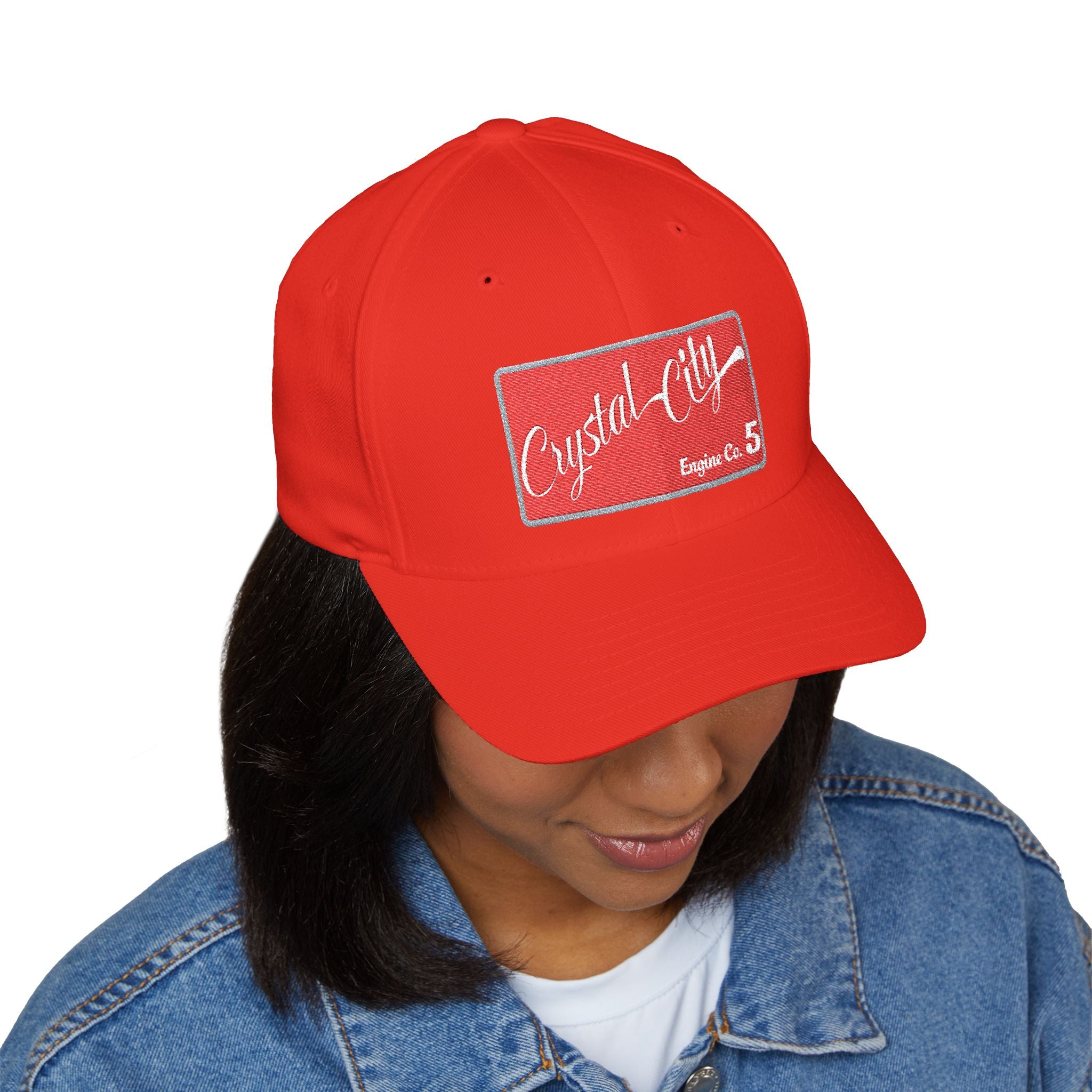 Arlington Crystal City Engine 5 - FLEXFIT Closed-Back Structured Cap (Embroidery)