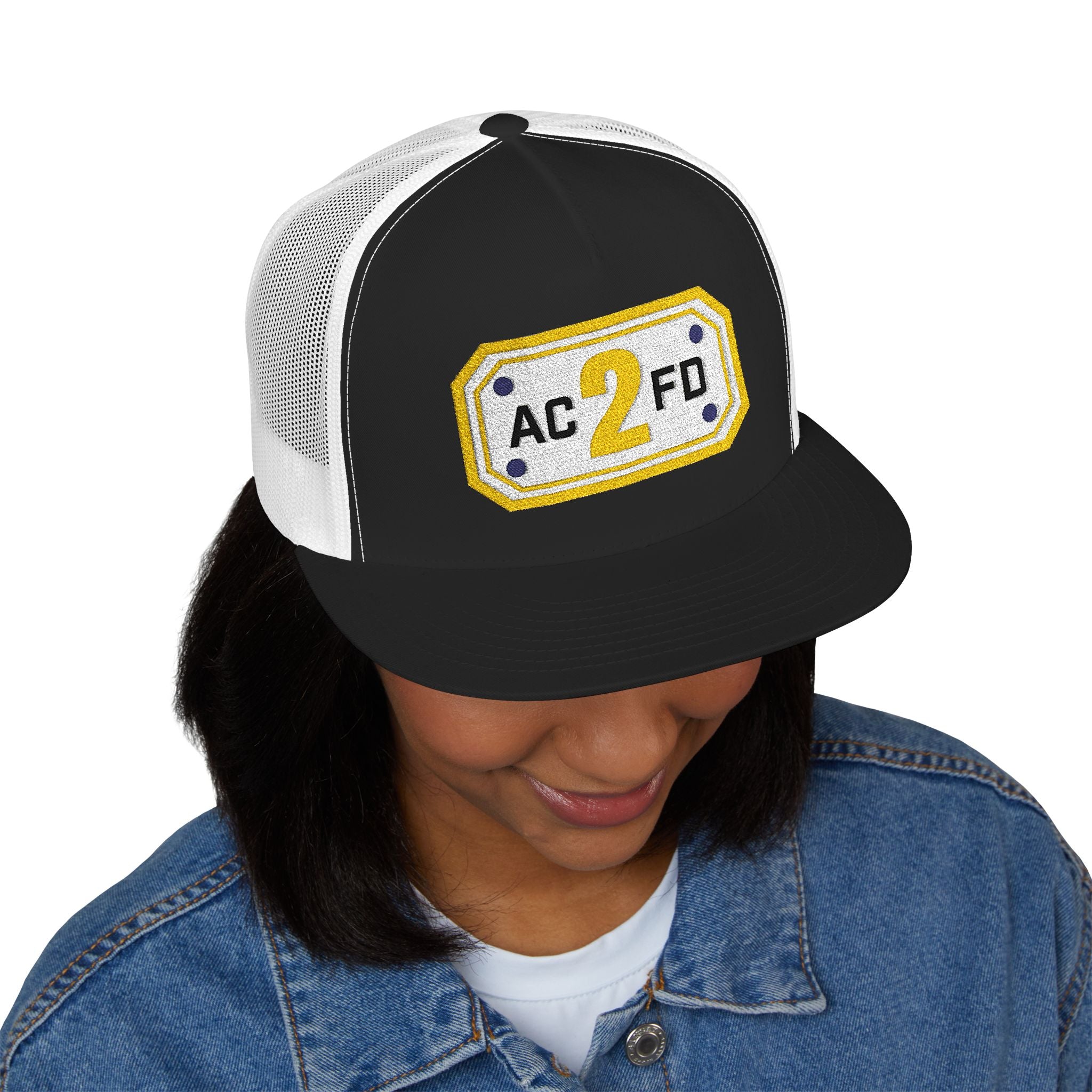 Arlington Rescue 2 (requested different style hat) - 5 Panel Trucker Cap (Embroidery)