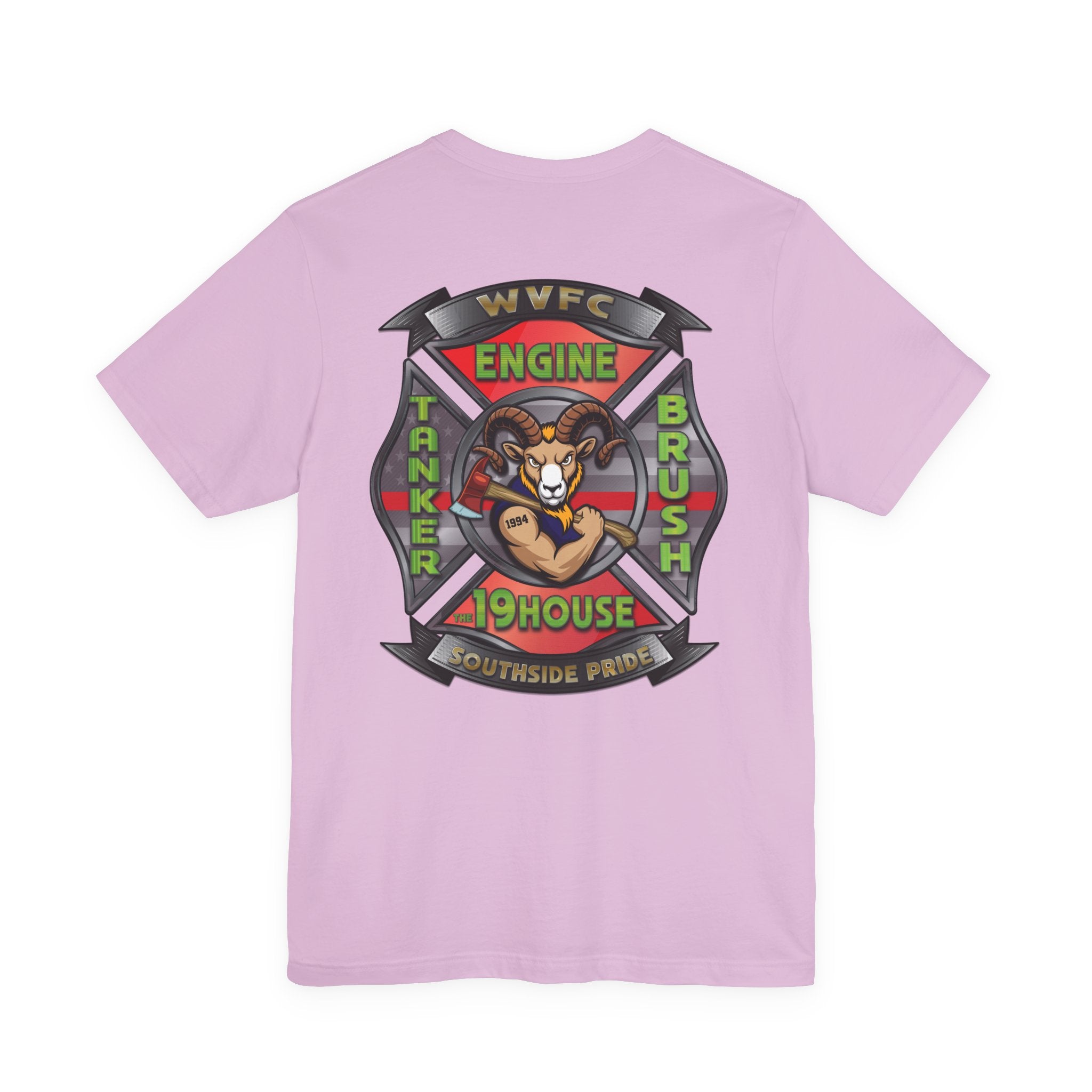 WVFC Goat Logo 2 Goat Logo 2 Back - Unisex Jersey Short Sleeve Tee