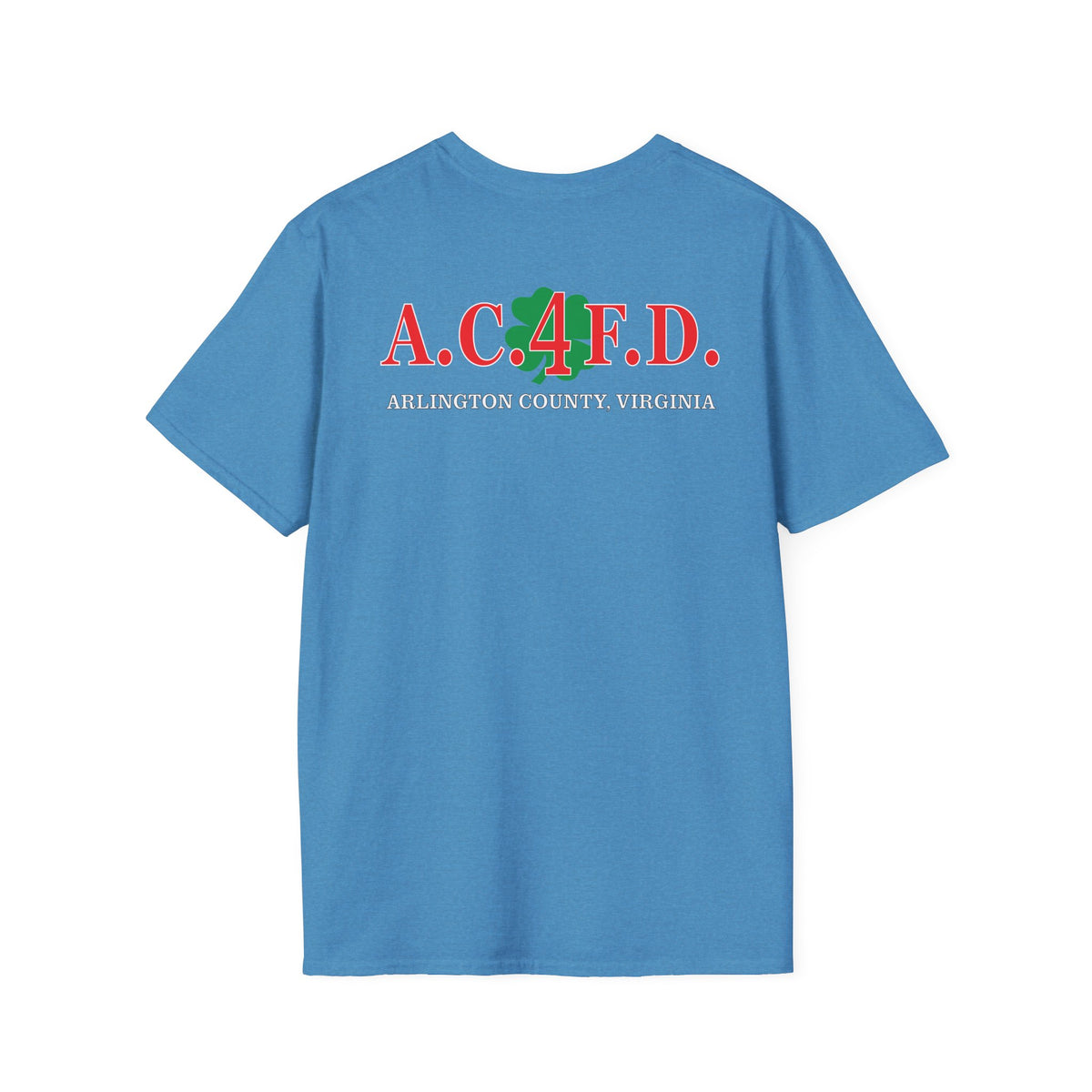 Station 4 Clover front / acfd clover back - Gildan Soft Cotton Softstyle T-Shirt