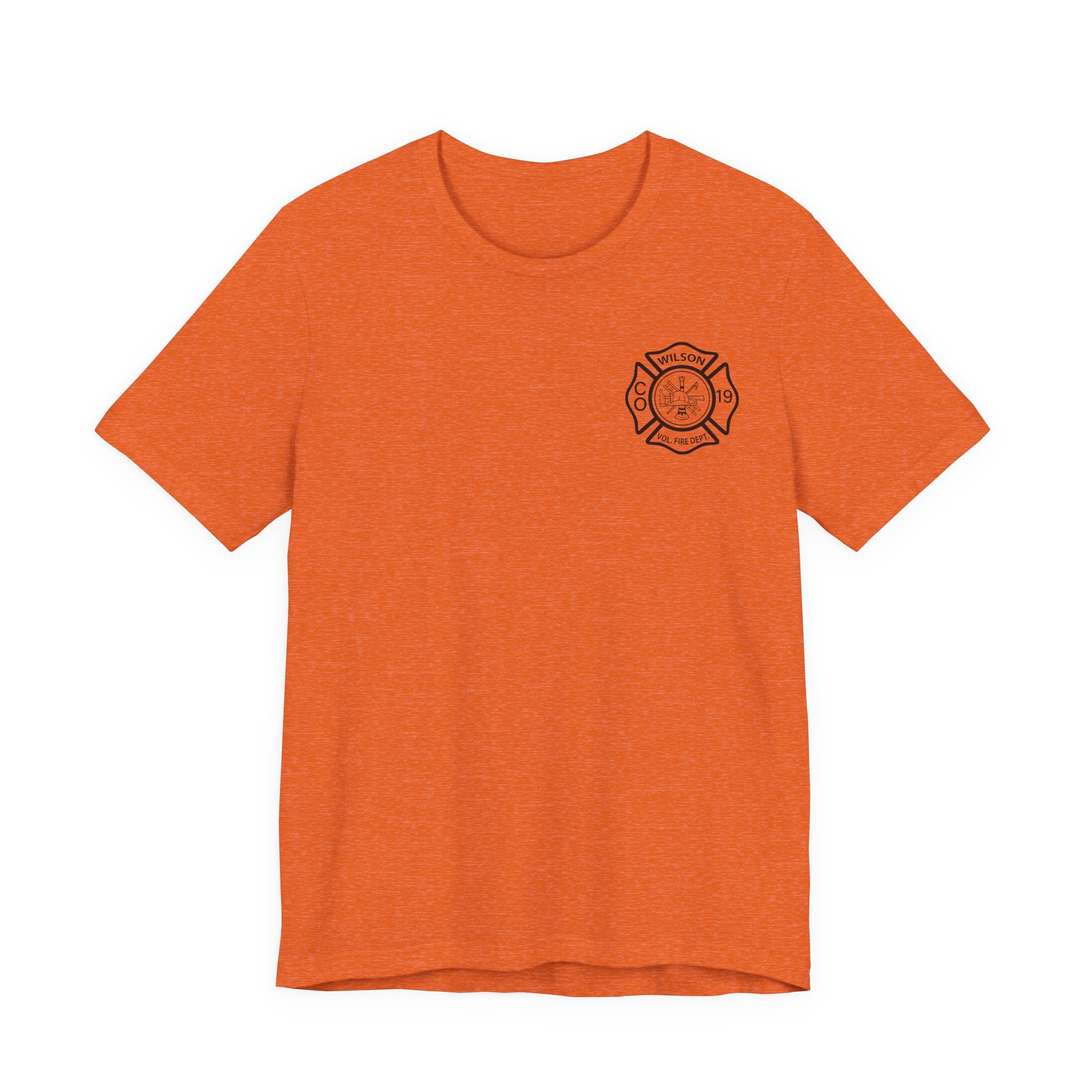 WVFC FD logo black Red back  - Unisex Jersey Short Sleeve Tee